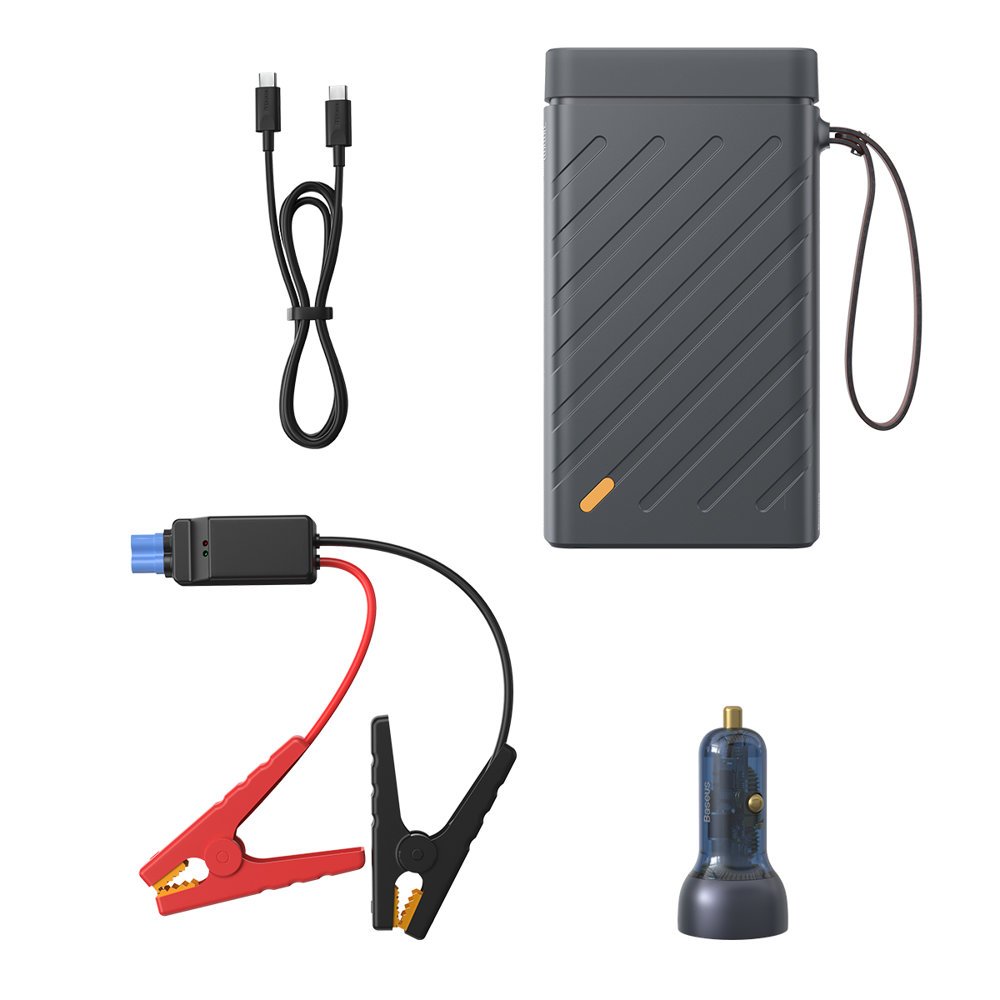 Baseus Power Starter Super Energy Autó Jump Starter Bikázó akkumulátor4000 mAh 12V 800A 220V/100W fekete (CRJS02-A0G)