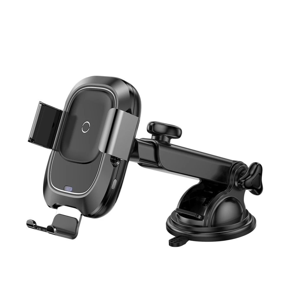 Baseus autós tartó (szélvédőre, műszelfalra, automata, QI Wireless, vezeték nélküli töltés) FEKETE (WXZN-B01)