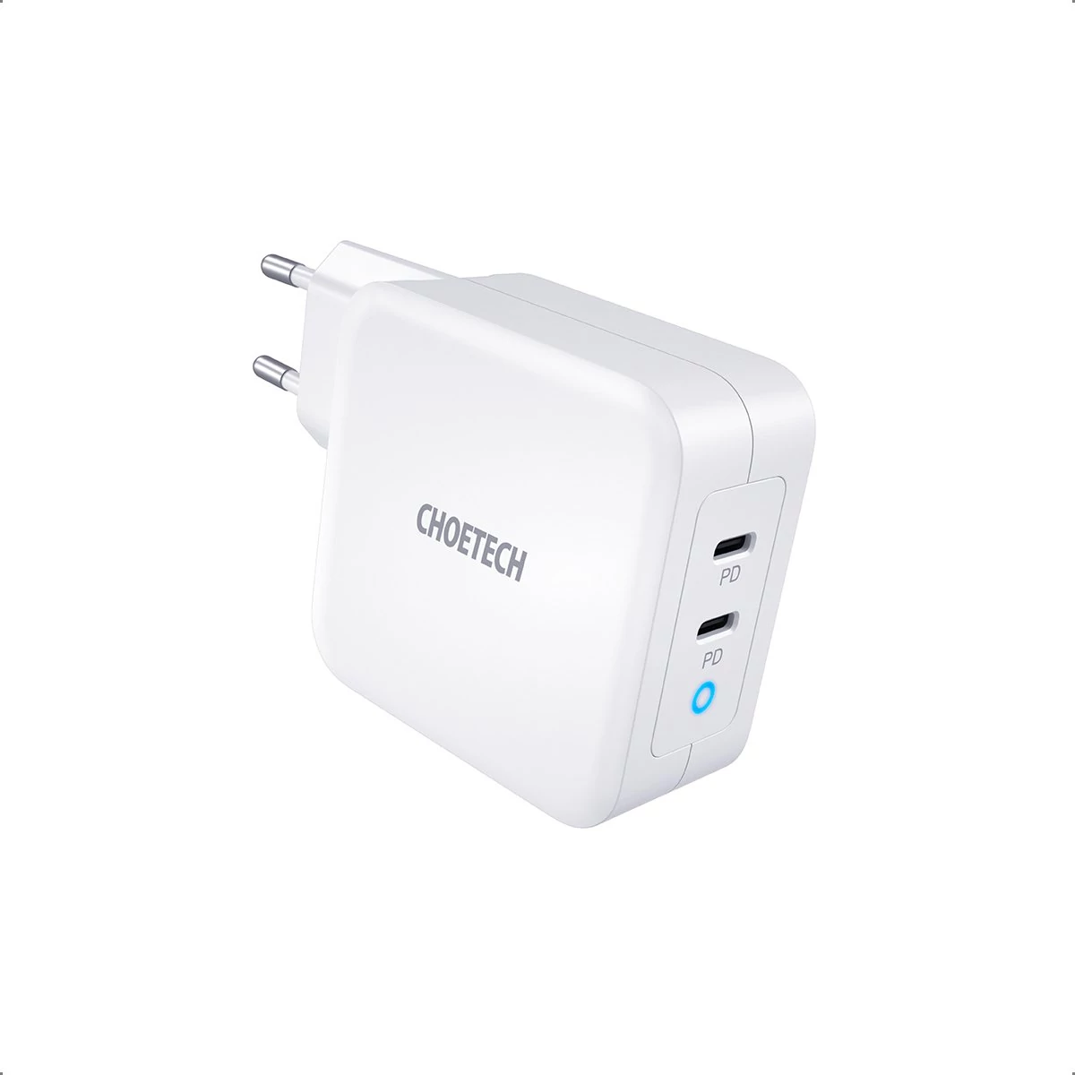 Choetech PD 100W vysokovýkonný sieťový nabíjací adaptér GaN Dual USB C pre MacBook