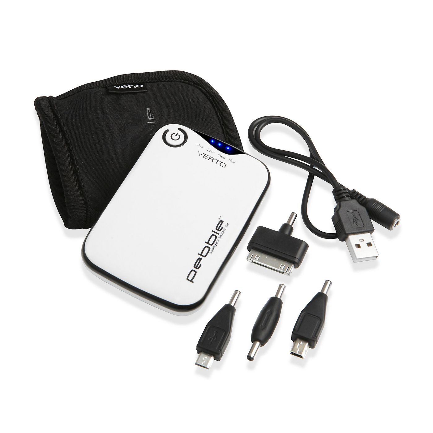 Veho Pebble Verto, 3700mAh, 92.6g, White