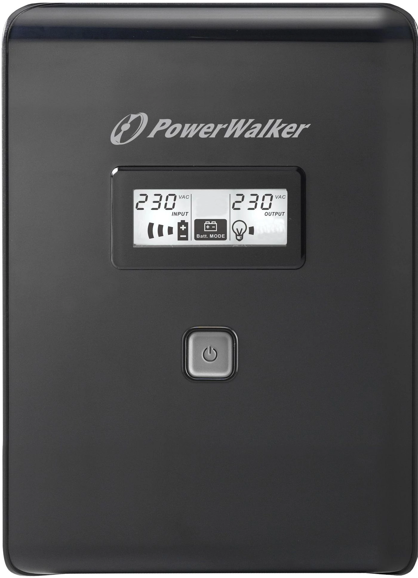 PowerWalker 1500VA / 900W, 220-240 VAC, 50/60 Hz, 2-6 ms, 12V / 9Ah, LCD, USB, 2x Schuko, 2x IEC, RJ11/RJ45 (in/out), 10.7 kg,Lineáris UPS Szünetmentes tápegység UPS