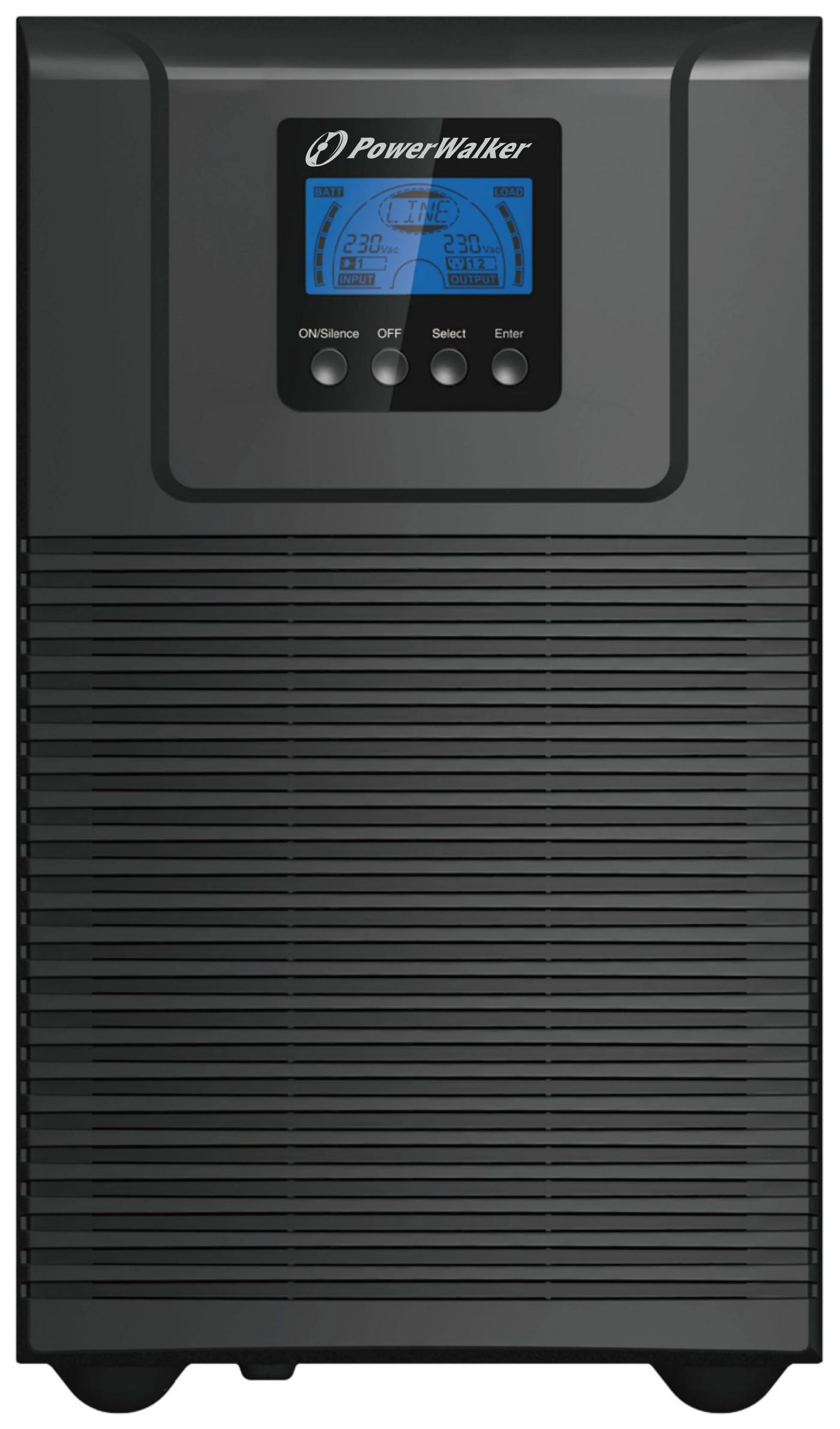 PowerWalker 2000VA / 1800W, online, 4x C13, USB HID, RS-232, inteligentný slot, EPO, 4x 12V/9Ah, 17,2 kg