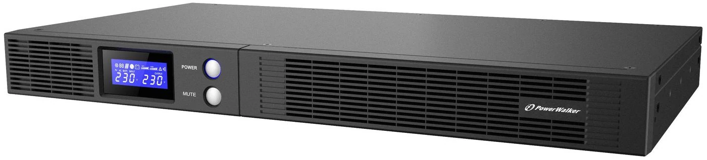 PowerWalker VI 750 R1U, Line-Interactive, 750VA / 450W, 165-290 VAC, 45Hz - 55Hz