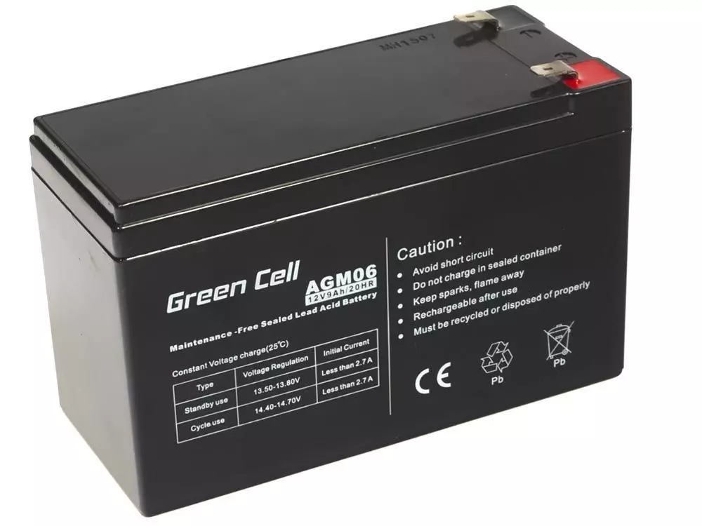 Green Cell AGM zselés akkumulátor 12V 9Ah