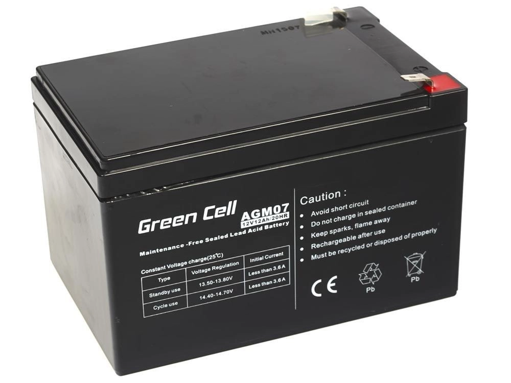 Green Cell AGM zselés akkumulátor 12V 12Ah