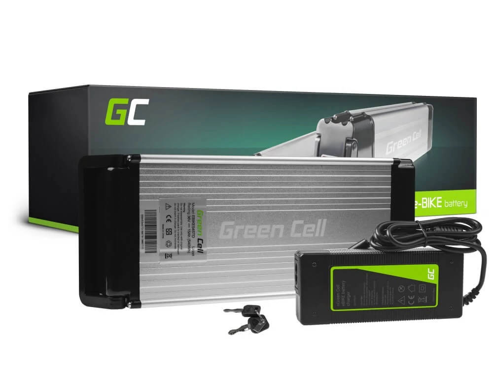 Green Cell Elektromos kerékpár akkumulátor 36V 15Ah 522Wh Rear Rack E-Bike Pedelec