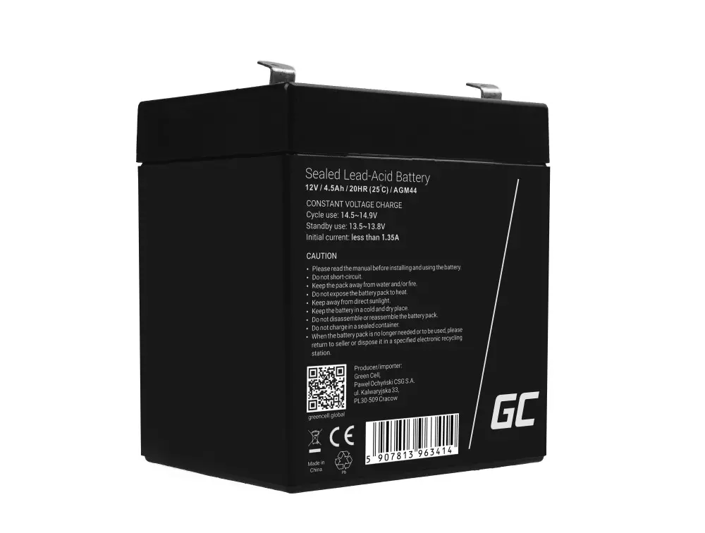 Green Cell AGM akkumulátor/akku 12V 4.5Ah