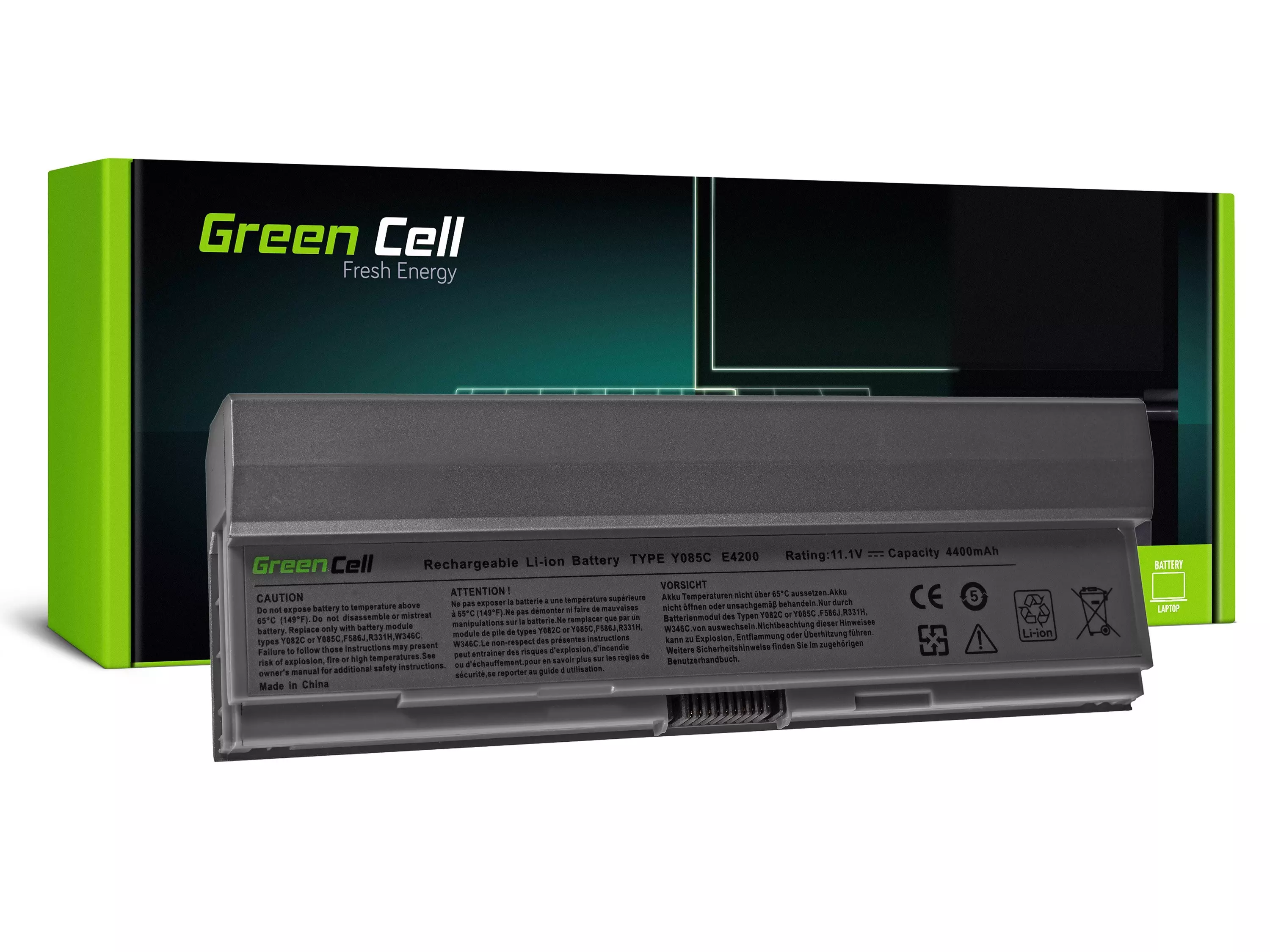 Green Cell Battery for Dell Latitude E4200 E4200n (rear) / 11,1V 4400mAh