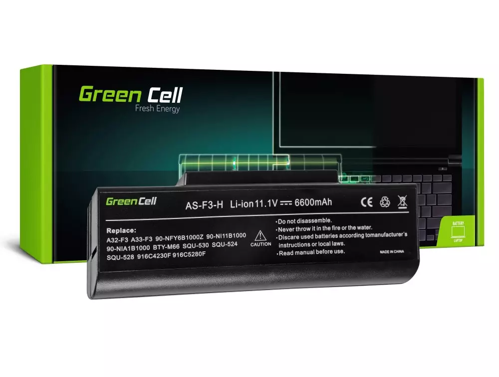 Green Cell Baterie laptop Asus F2 F2J F3 F3S F3E F3F F3K F3SG F7 M51 11,1V 6600mAh