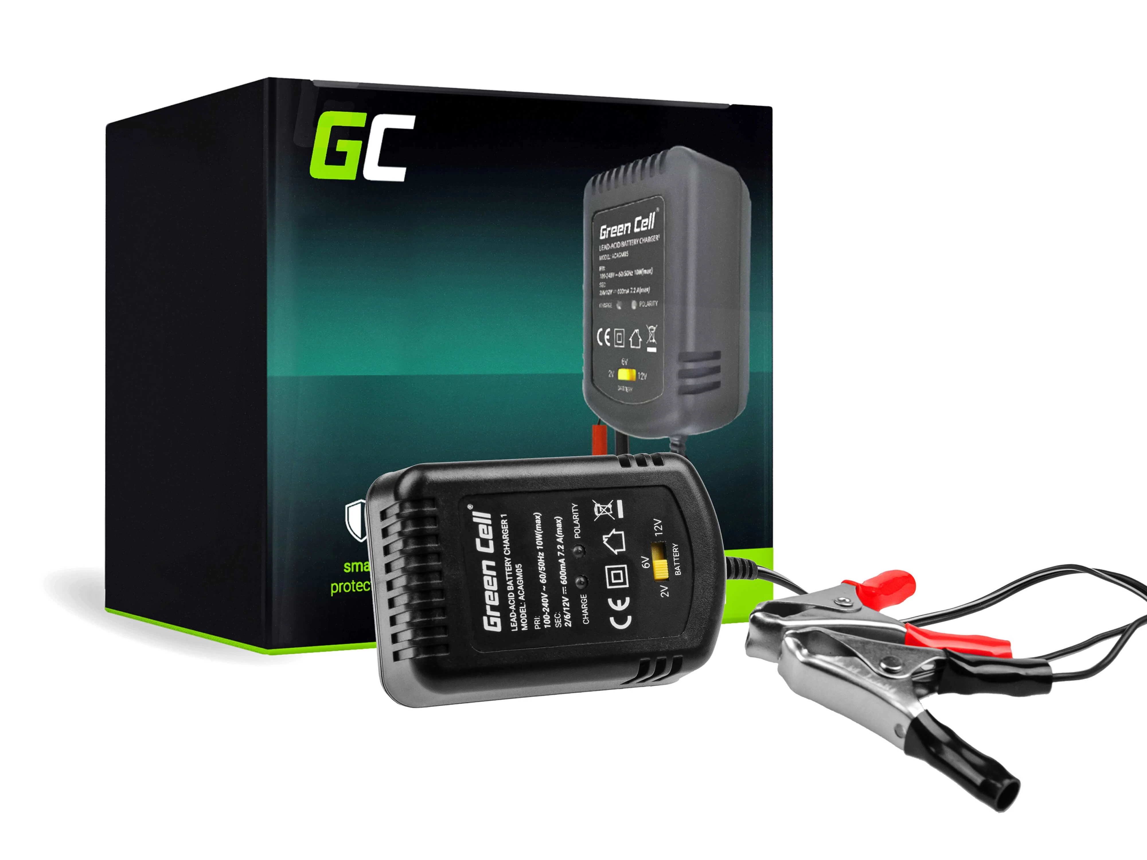 Nabíjačka batérií Green Cell AGM 2V / 6V / 12V (0,6A)