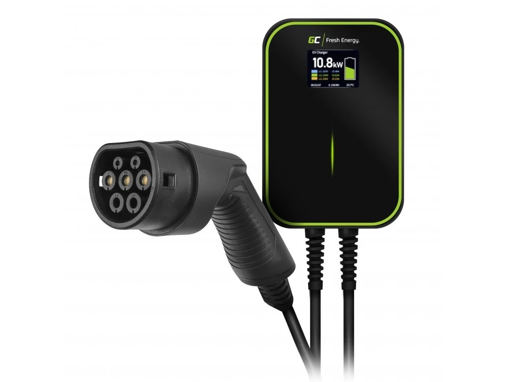 Falitöltő GC EV PowerBox 22kW hálózati töltő Type 2 kábellel tölthető elektromos autókhoz és Plug-In hybridekhez