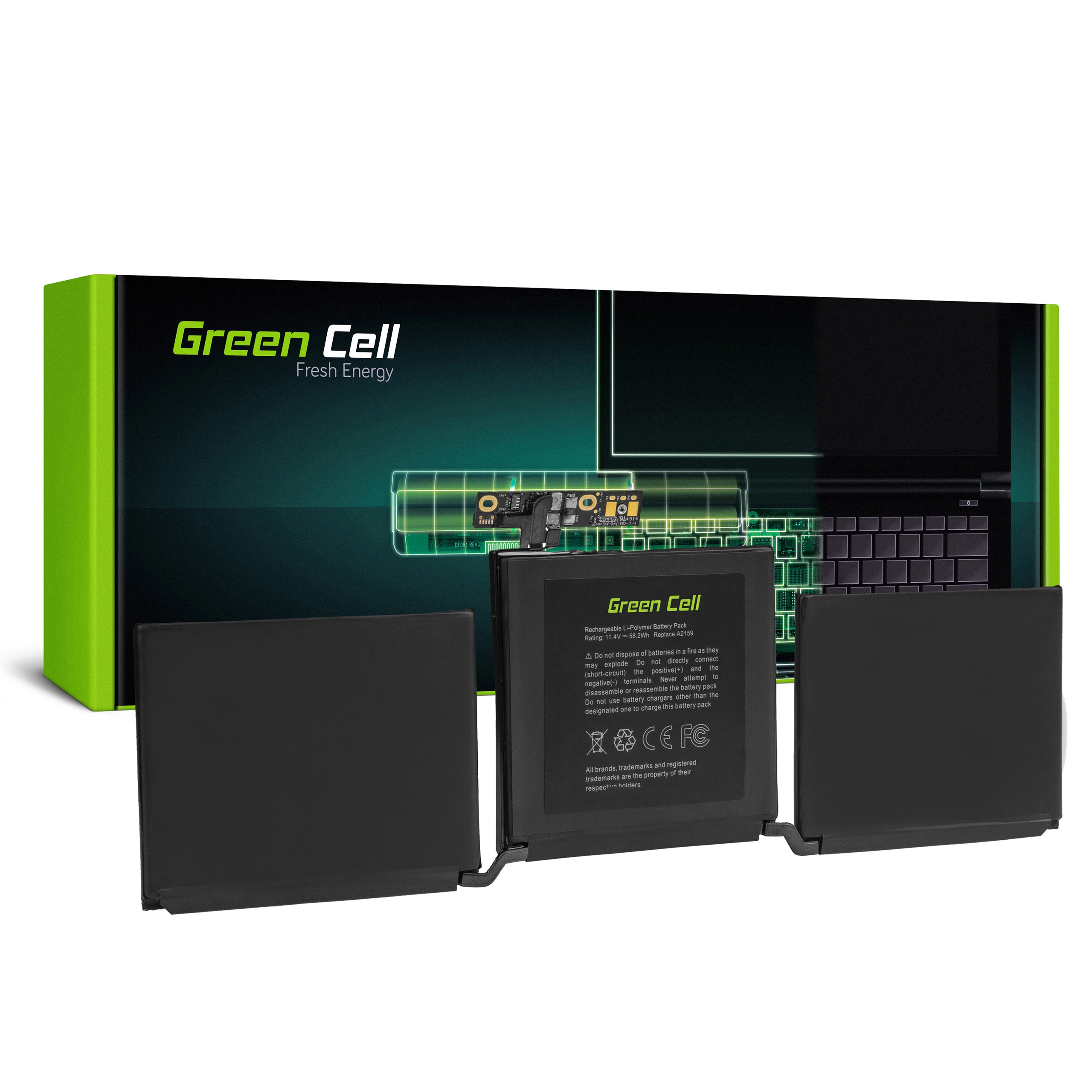 Green Cell Laptop akkumulátor A2171 Apple MacBook Pro 13 A2159 (2019)