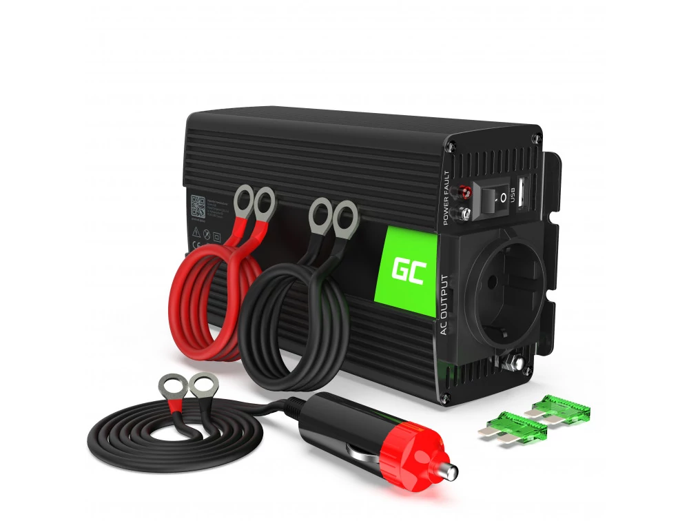 Green Cell Invertor de putere auto de la 12V la 230V (amplificator de tensiune) 500W/1000W