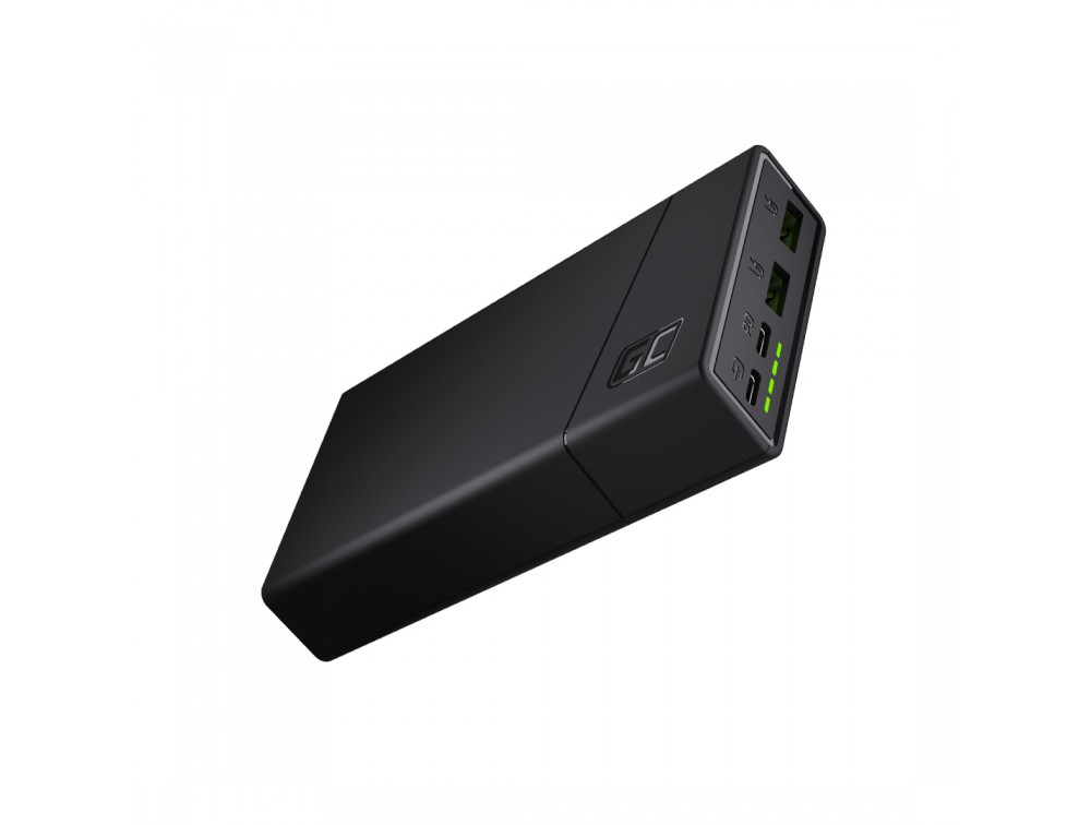 Green Cell GC PowerPlay20 PBGC03 20000mAh Gyorstöltős Power Bank 2x USB Ultra Charge + 2x USB-C PD 18W
