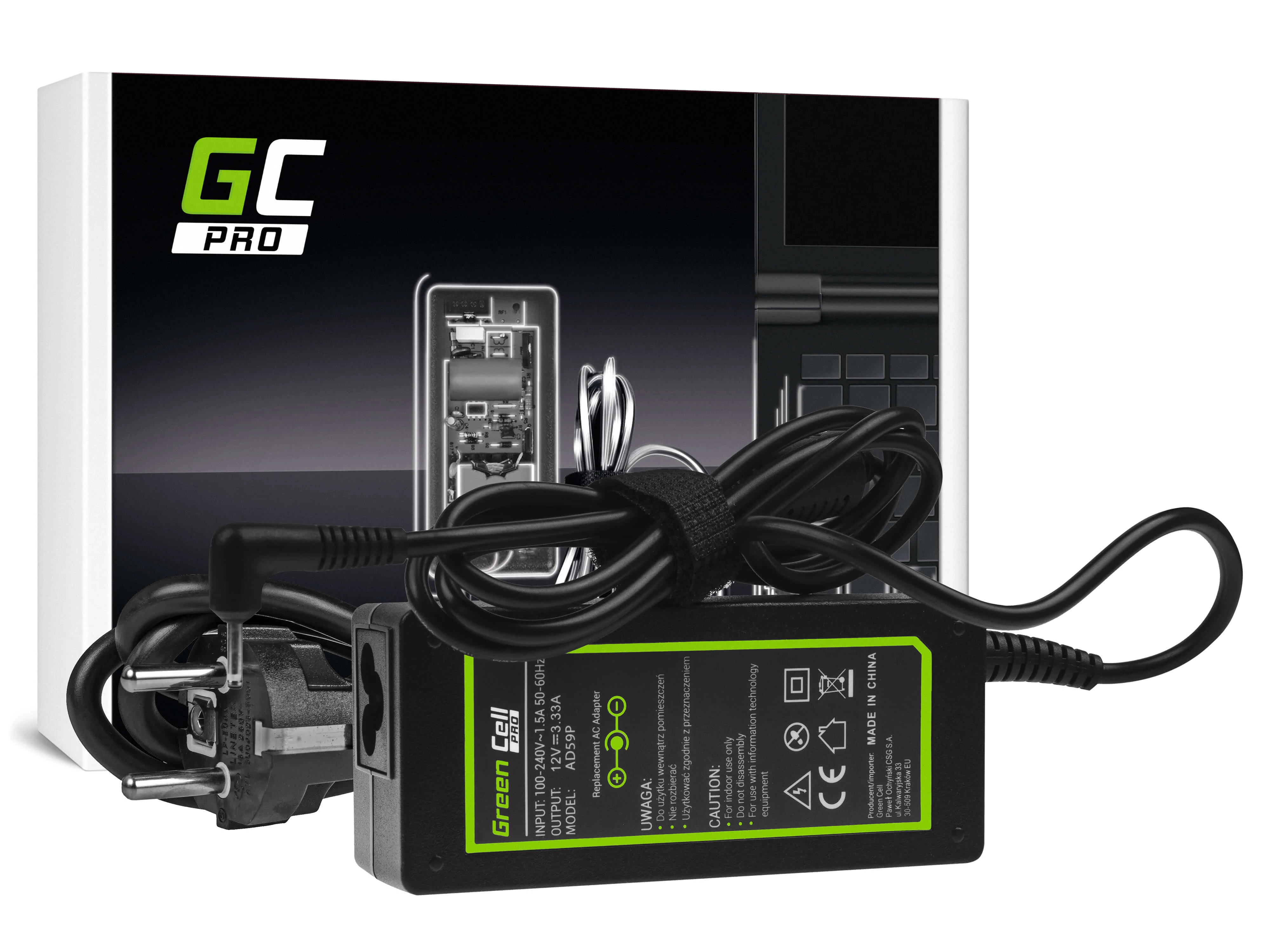 Green Cell PRO nabíjačka 12V 3,33A 40W Samsung 303C XE303C12 500C XE500C13 500T XE500T1C 700T XE700T1C