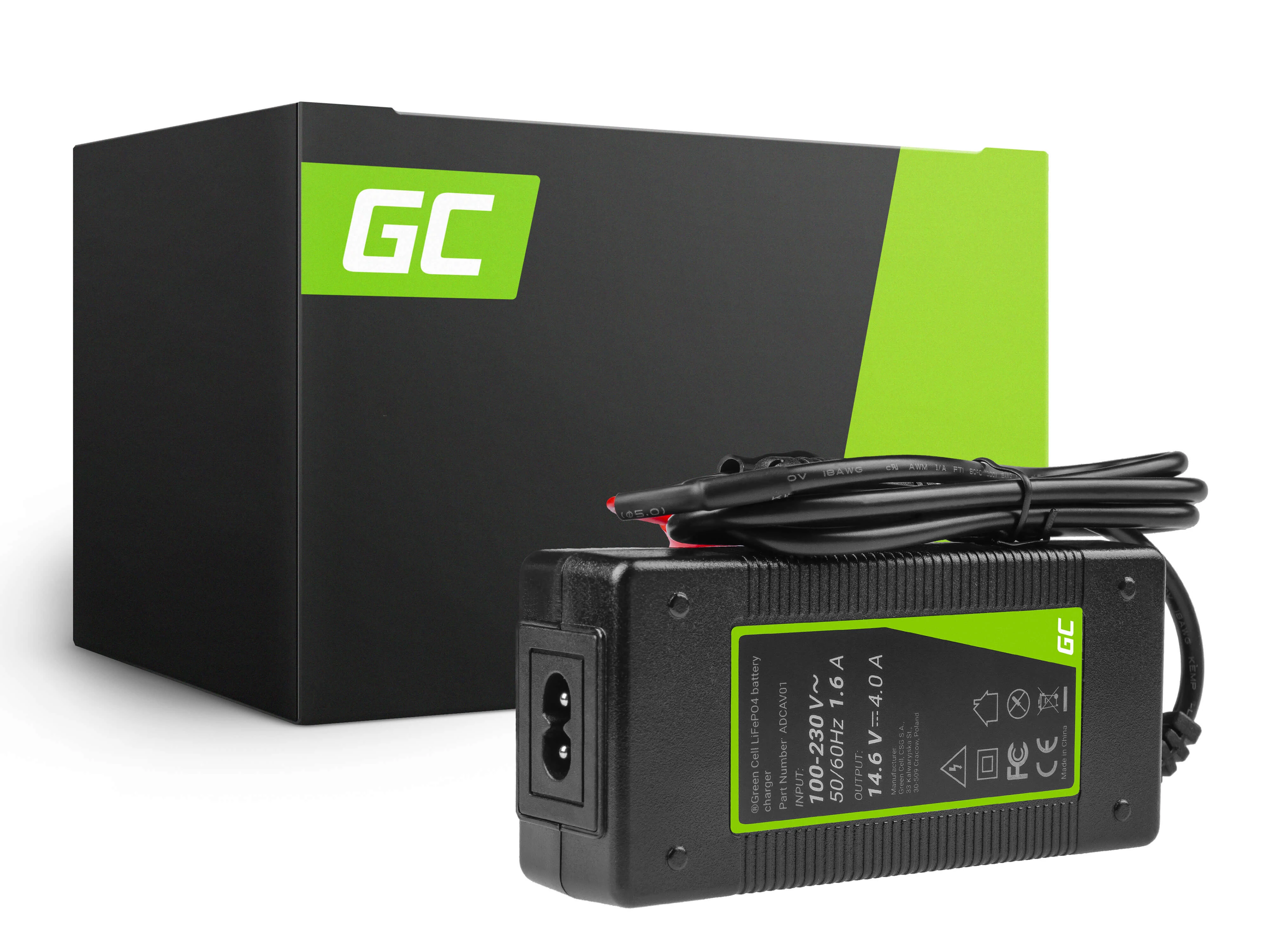 Nabíjačka batérií Green Cell AGM LiFePO4 14,6 V 4 A