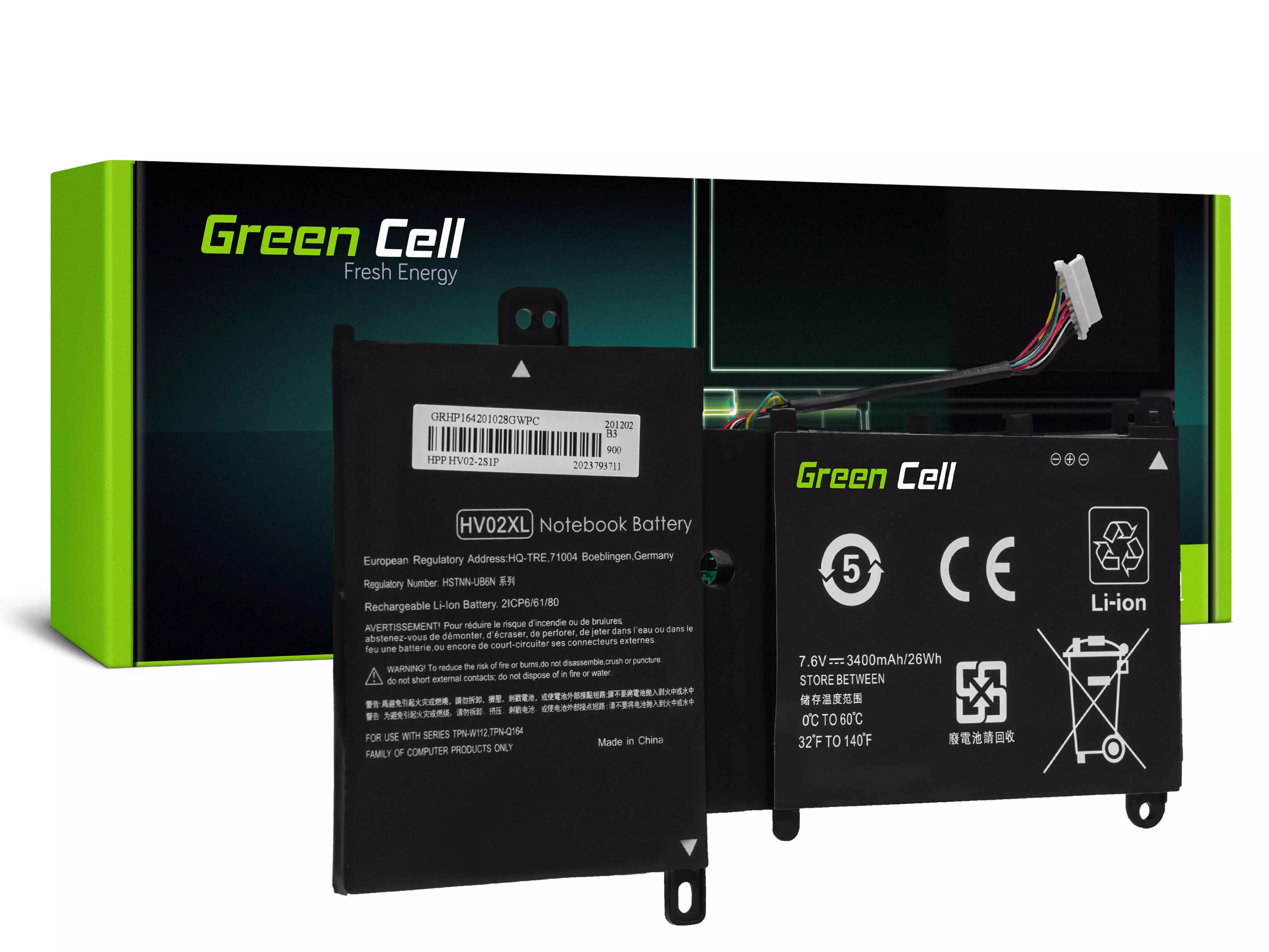 Green Cell Baterie pentru laptop Green Cell HV02XL HP 11-F HP Pavilion x360 310 G2 11-K HP Spectre 13-4000