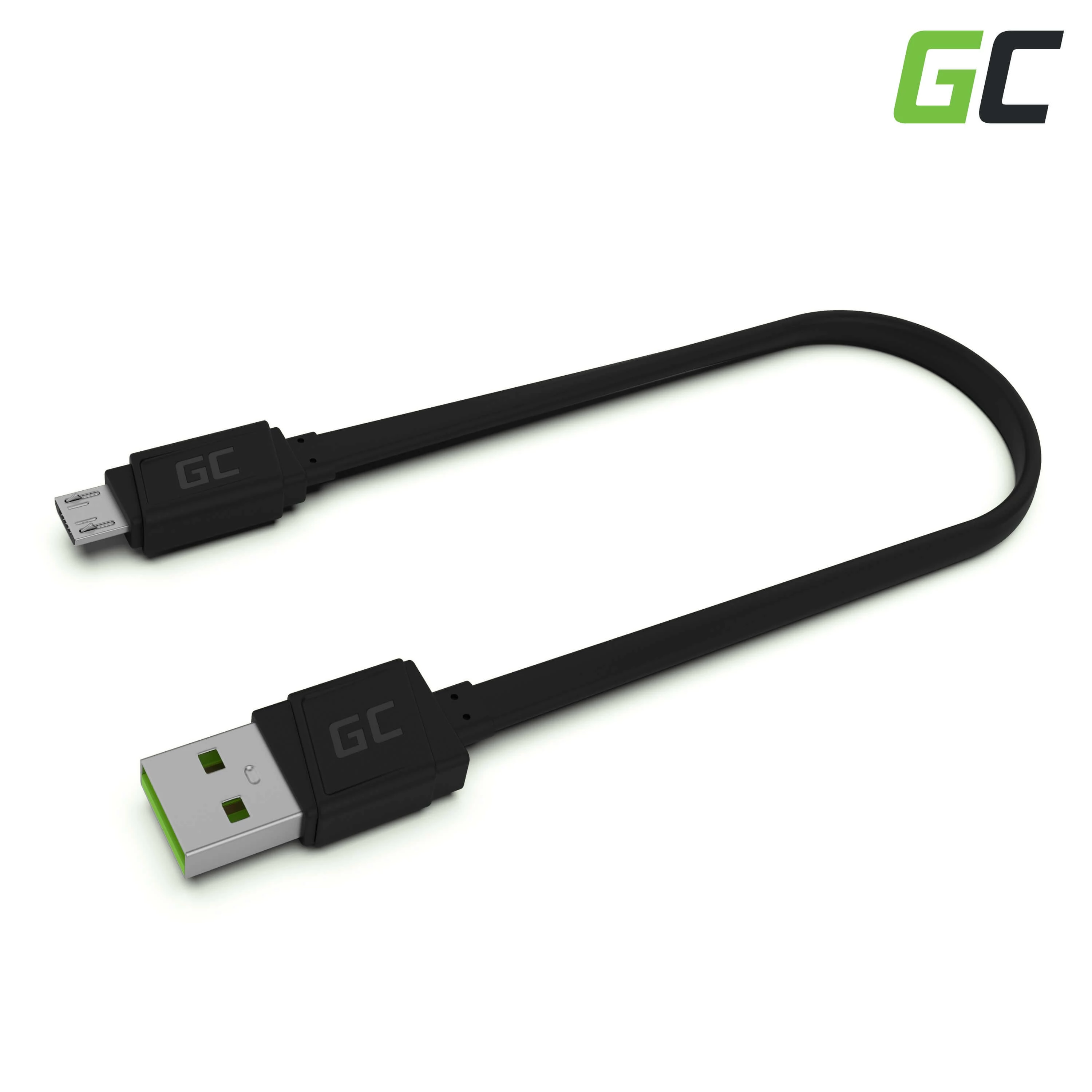 Green Cell GC matný dátový a nabíjací kábel Micro USB s dĺžkou 25 cm a podporou rýchleho nabíjania