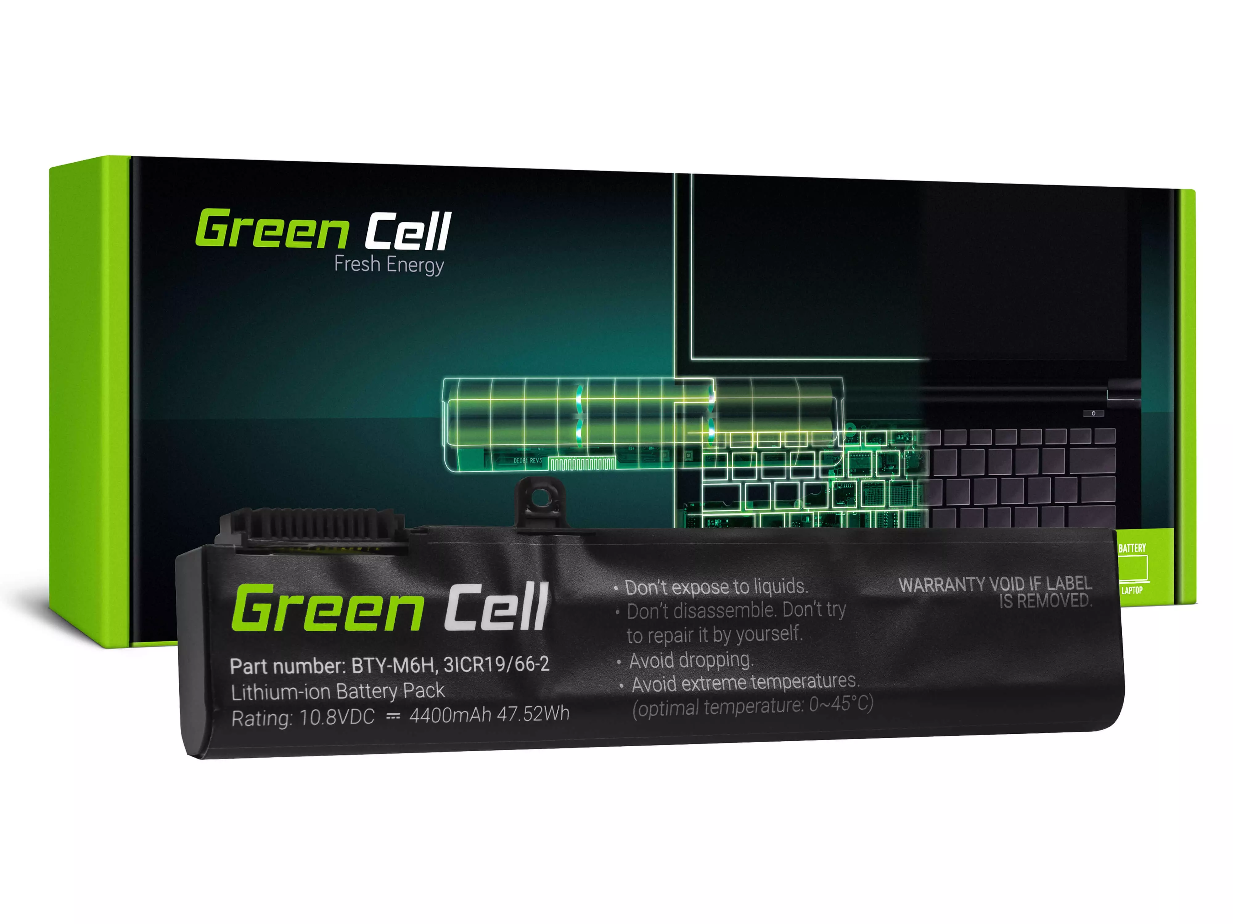 Green Cell Baterie laptop BTY-M6H MSI GE62 GE63 GE72 GE73 GE75 GL62 GL63 GL73 GL65 GL72 GP62 GP63 GP72 GP73 GV62 GV72 PE60 PE70