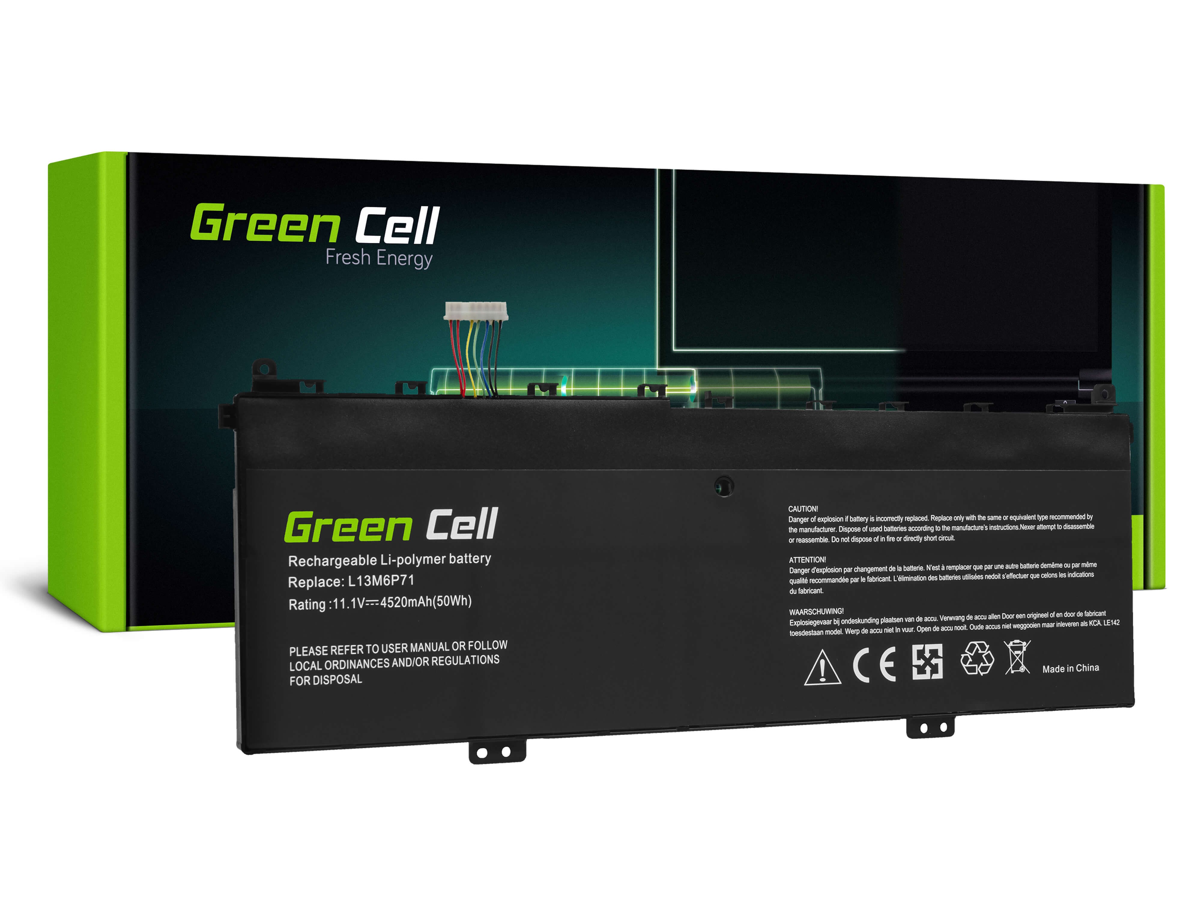 Laptop Battery Green Cell L13M6P71 L13S6P71 for Lenovo Yoga 2 13