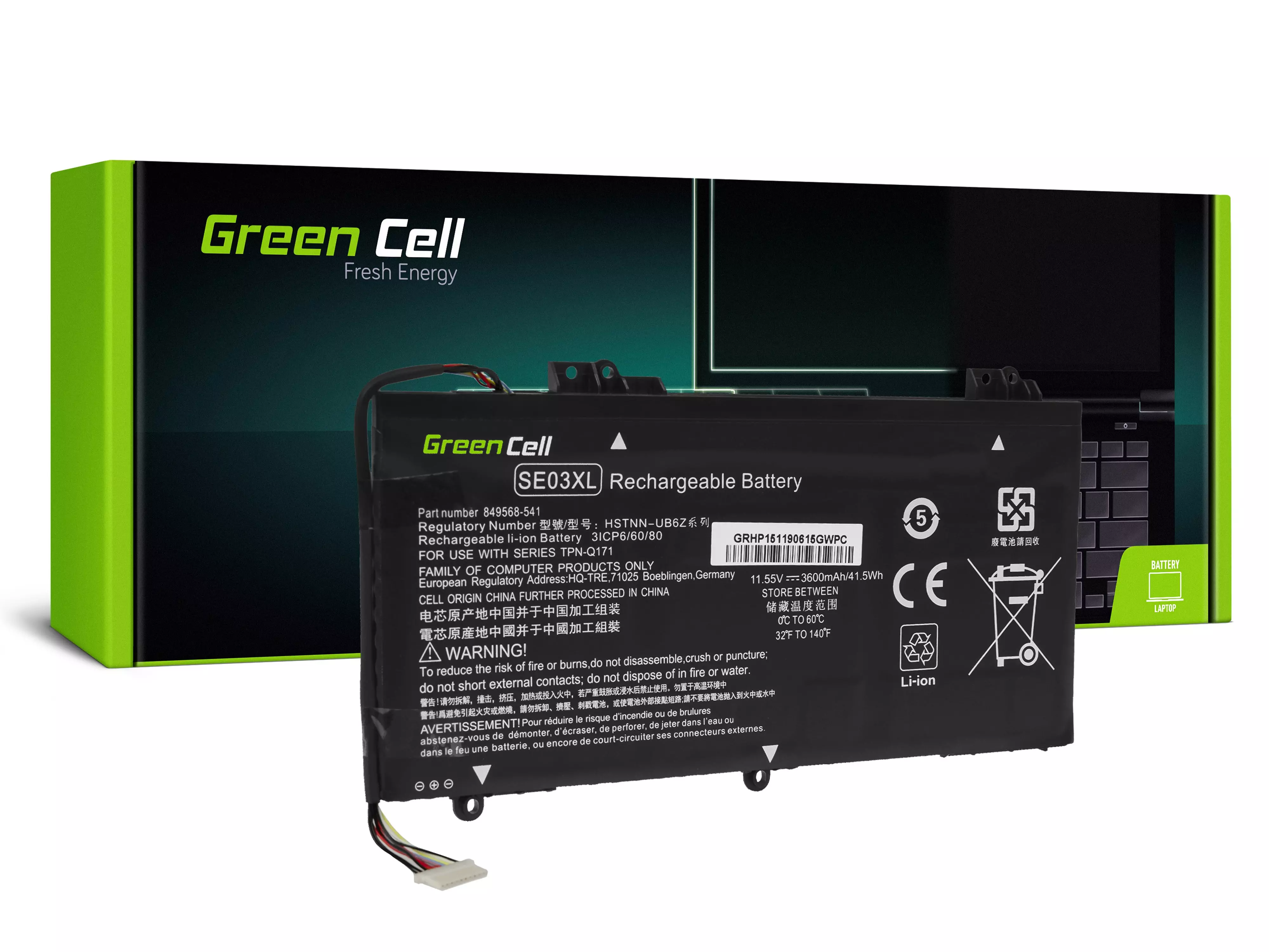Green Cell Laptop akkumulátor SE03XL HSTNN-LB7G HSTNN-UB6Z HP Pavilion 14-AL 14-AV