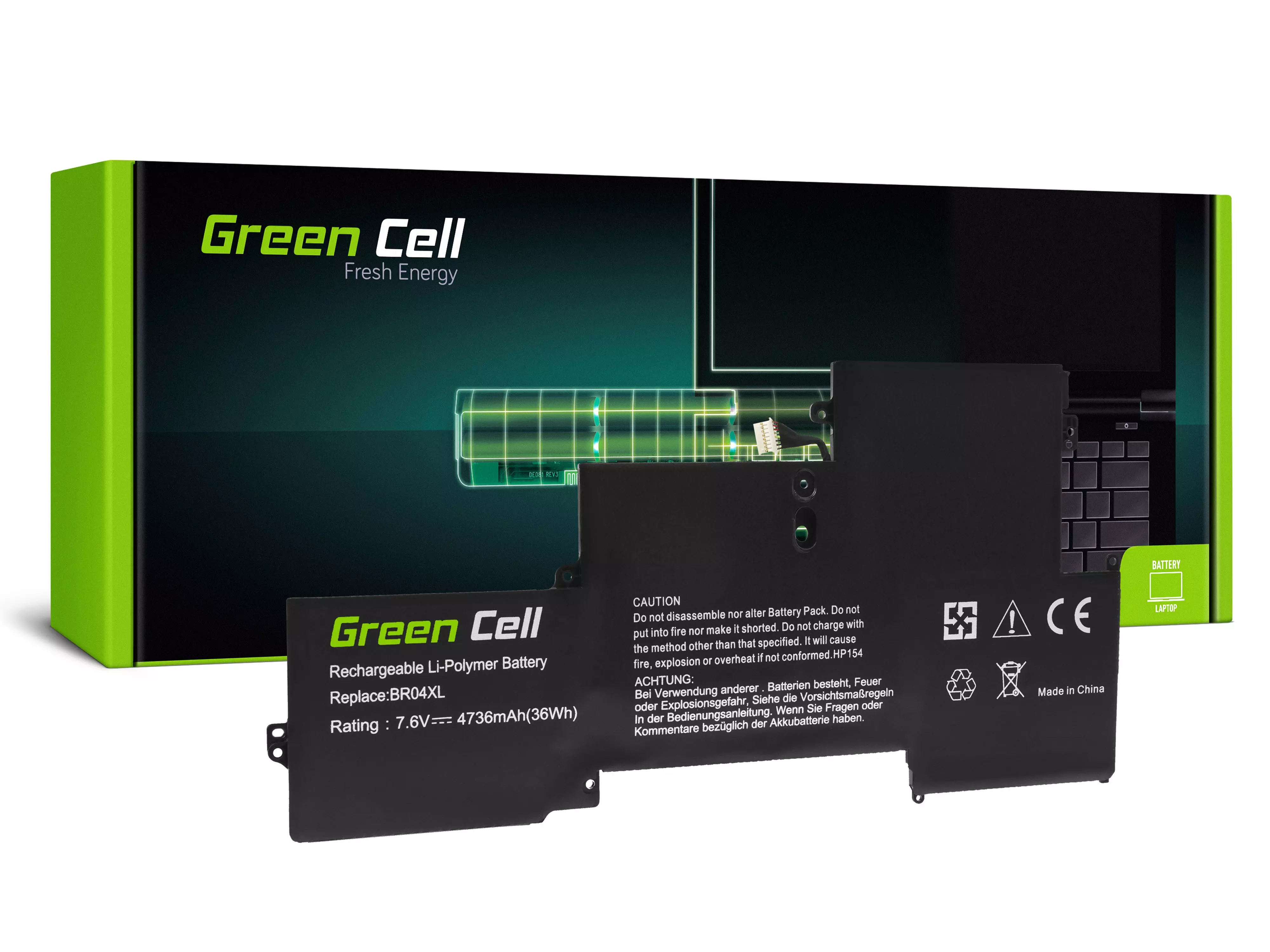 Green Cell Baterie pentru laptop BR04XL HP EliteBook Folio 1020 G1
