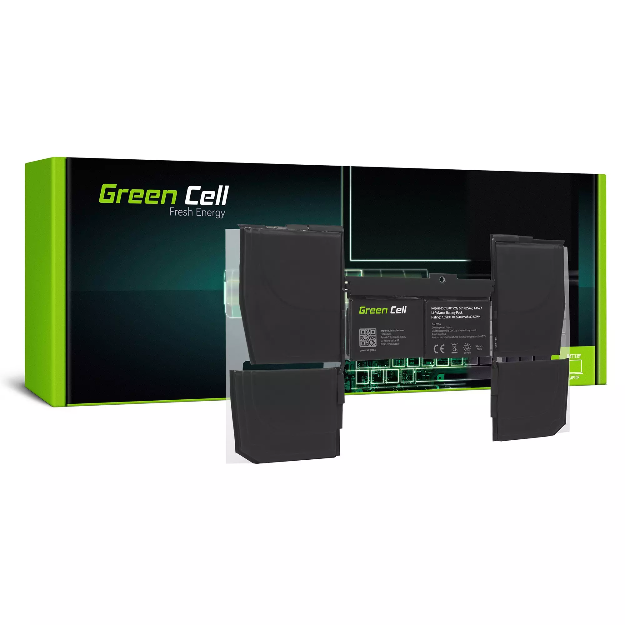 Green Cell Baterie laptop Green Cell A1527 Apple MacBook 12 A1534 (începutul anului 2015, începutul anului 2016, mijlocul anului 2017)
