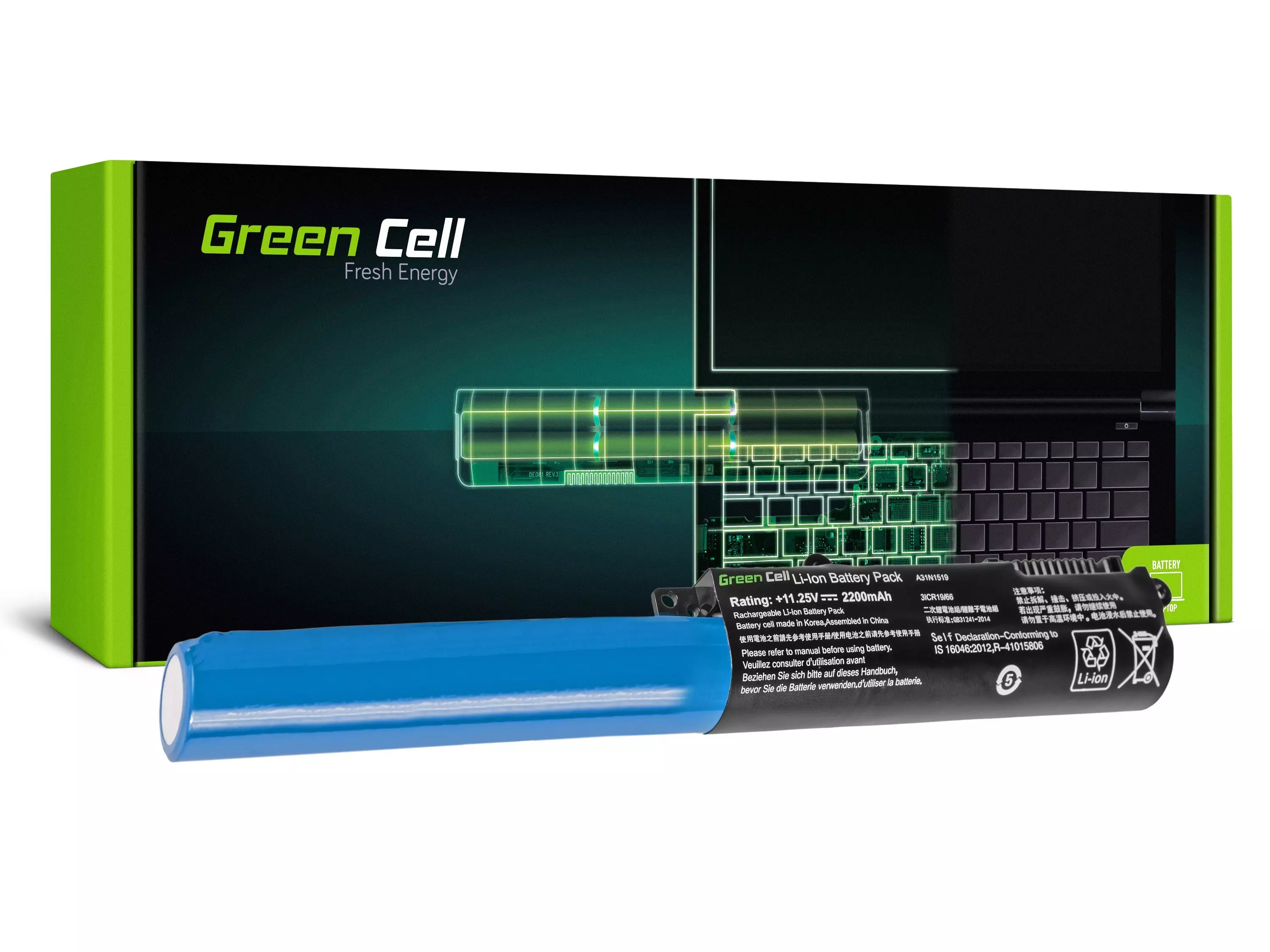 Green Cell Laptop akkumulátor Asus F540 F540L F540S R540 R540L R540S X540 X540L X540S