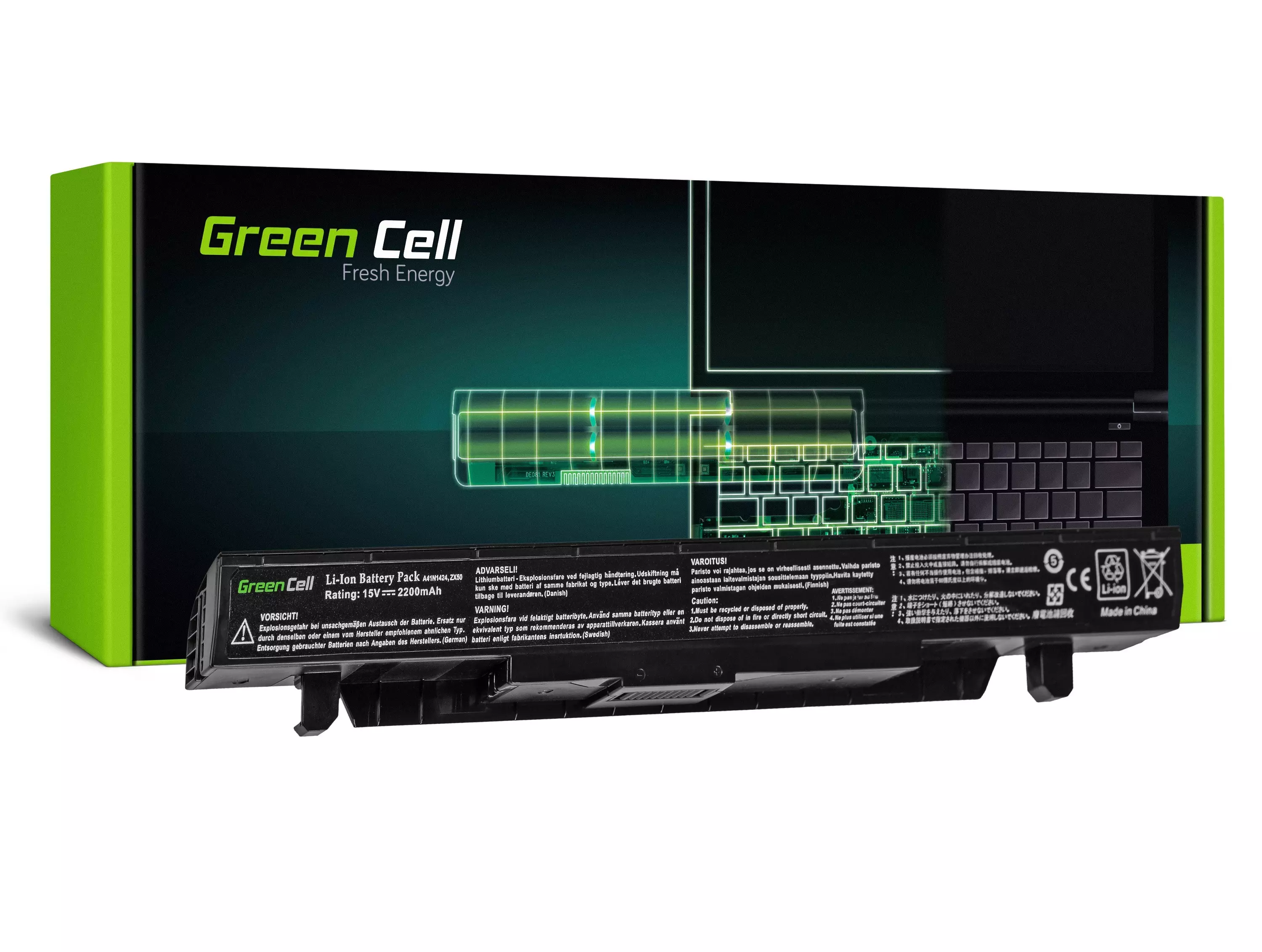Green Cell Laptop akkumulátor Asus GL552 GL552J GL552JX GL552V GL552VW GL552VX ZX50 ZX50J ZX50V