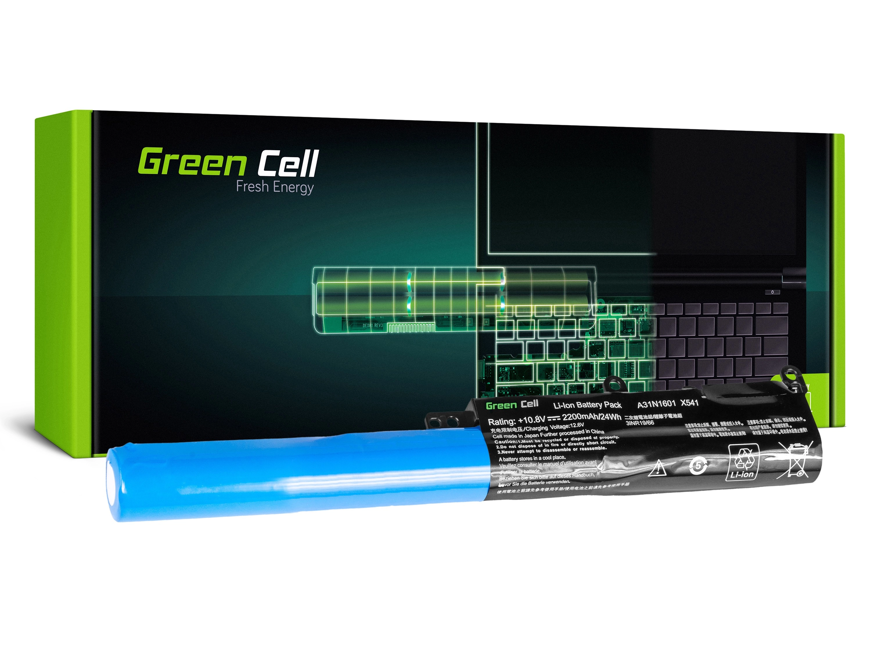 Green Cell Battery for Asus Vivobook Max F541N F541U X541N X541S X541U / 11,1V 2200mAh