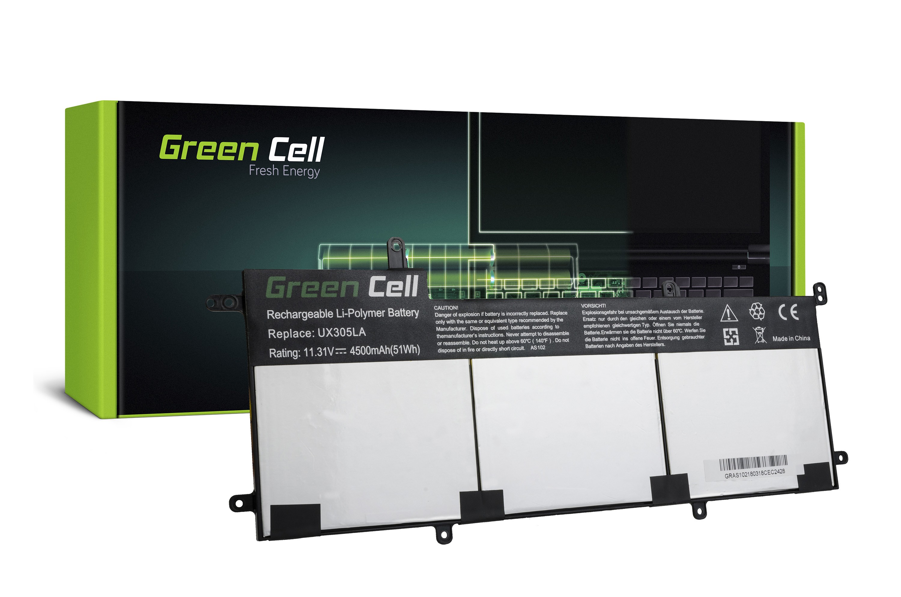 Green Cell Battery for Asus Zenbook UX305L UX305U / 11,31V 4200mAh