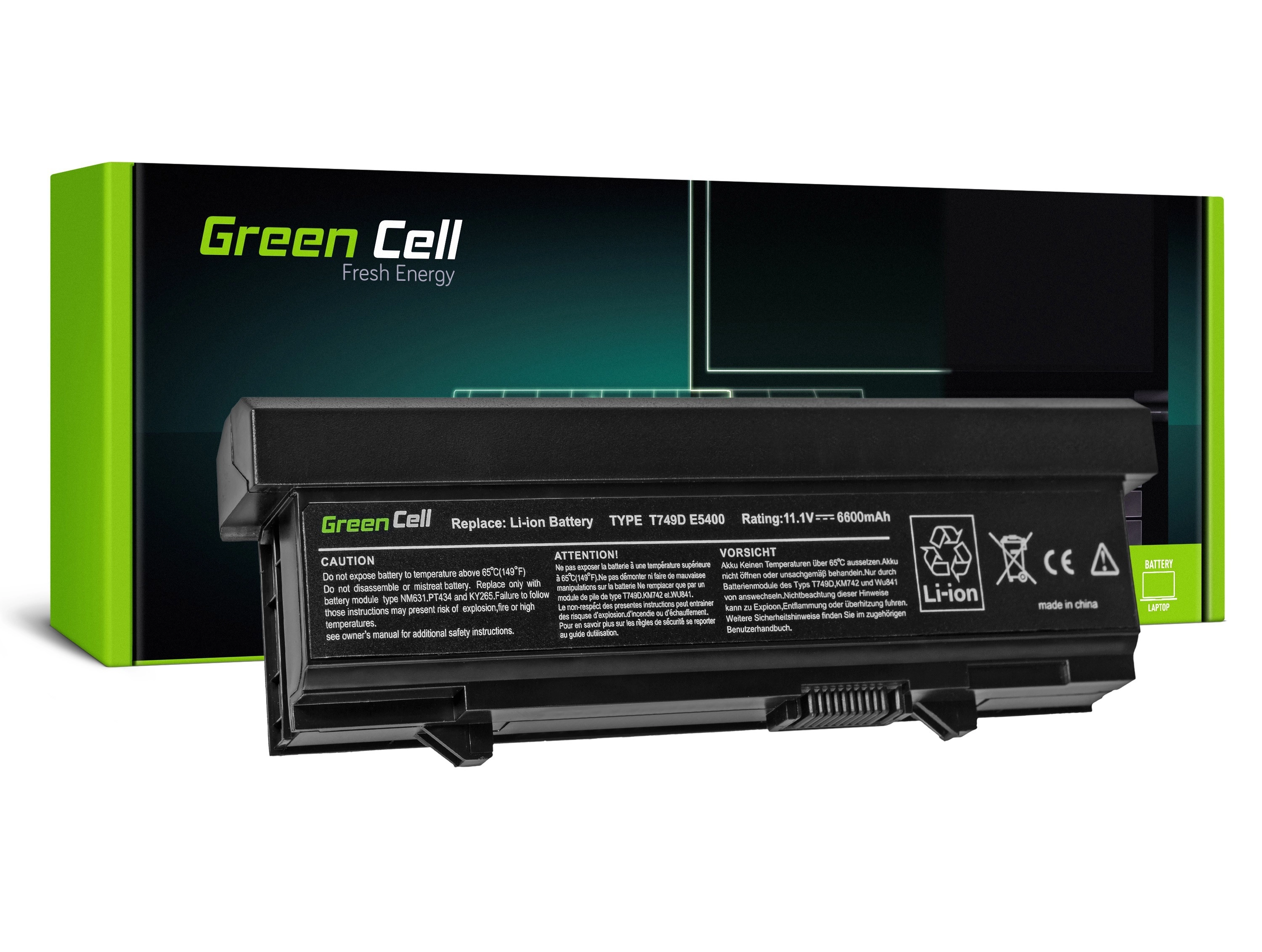 Green Cell Battery for Dell Latitude E5400 E5410 E5500 E5510 / 11,1V 6600mAh
