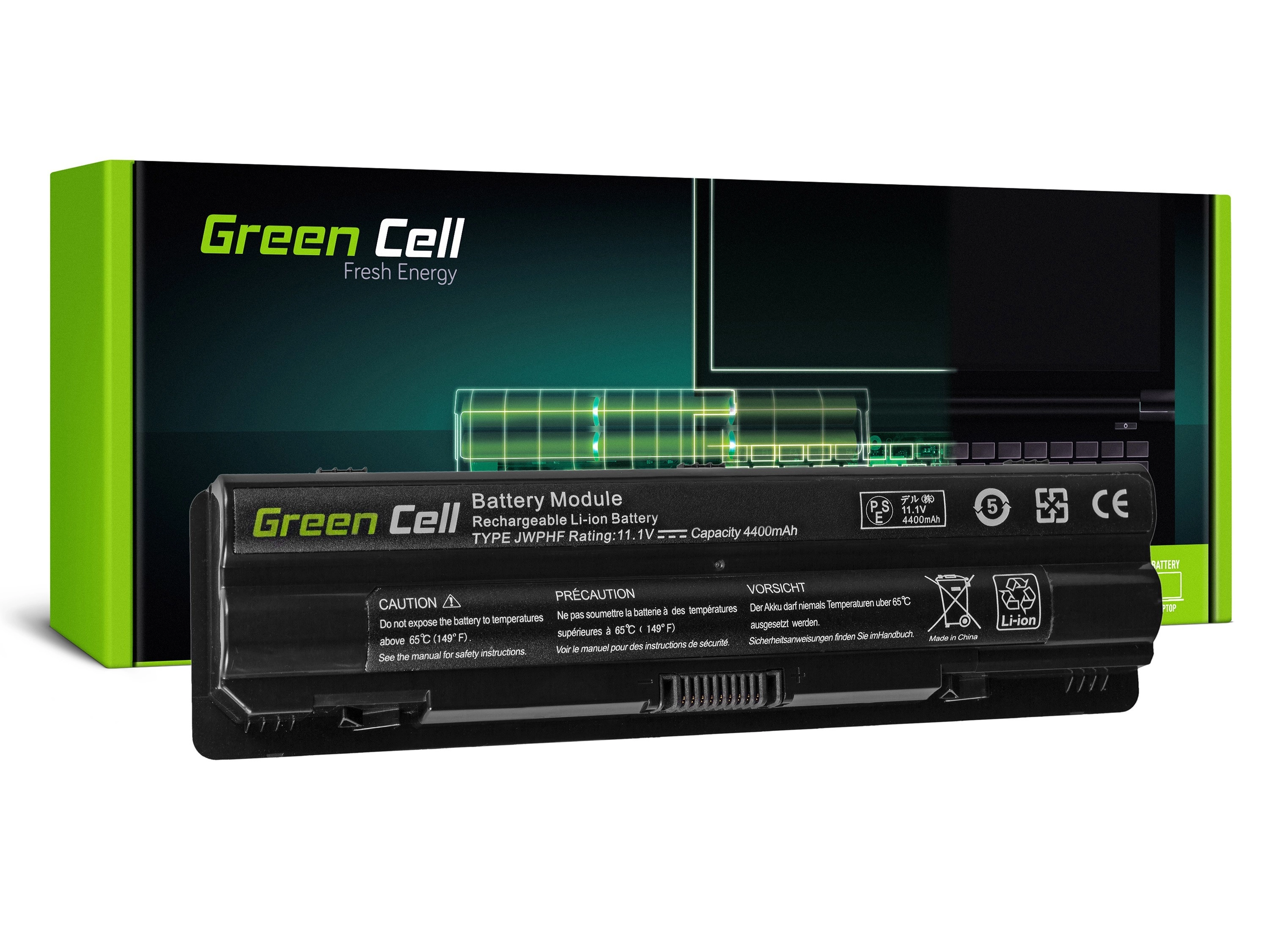 Green Cell Battery for Dell XPS 14 14D 15 15D 17 / 11,1V 4400mAh