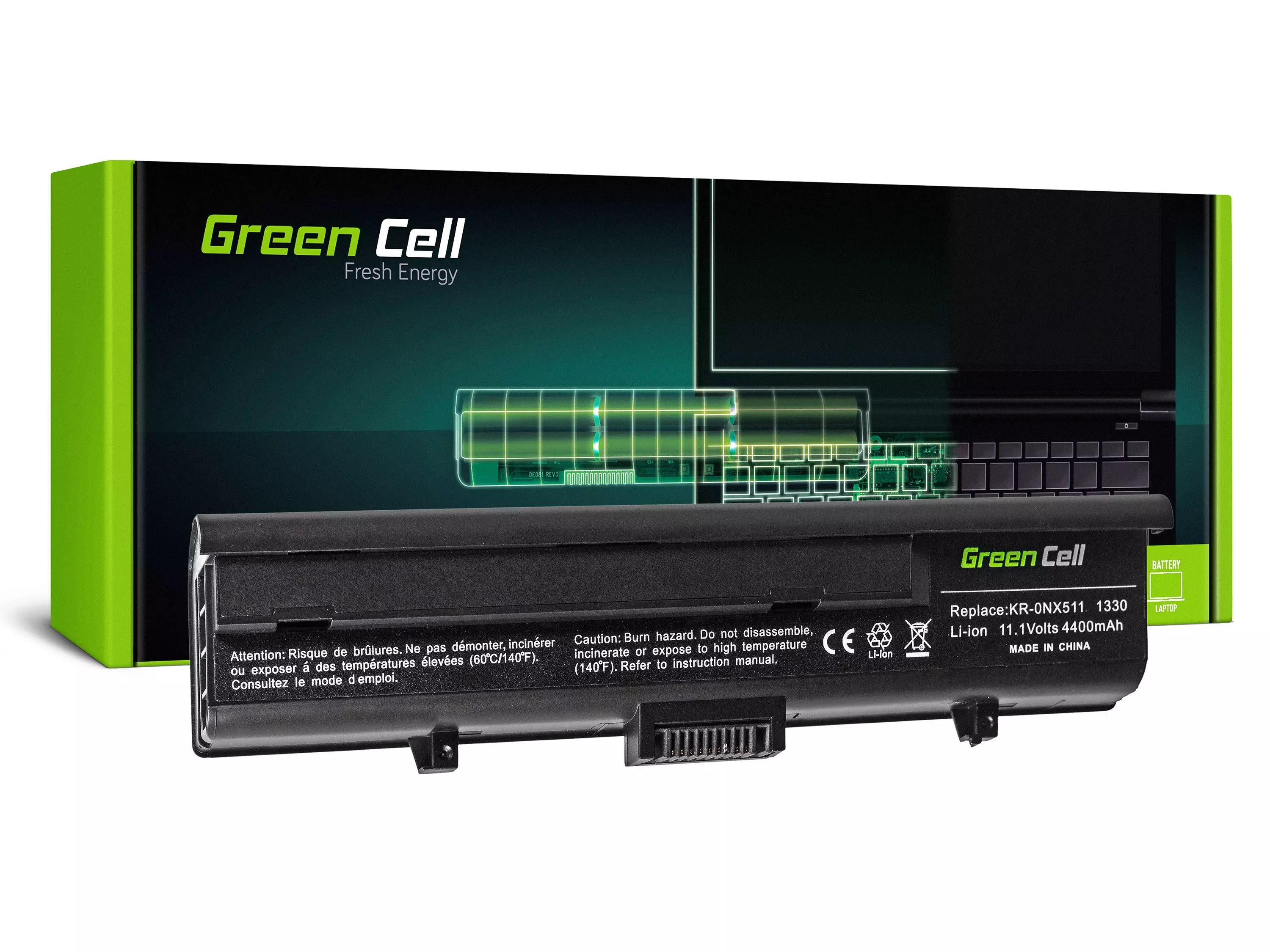 Green Cell Battery for Dell XPS M1330 M1330H M1350 PP25L / 11,1V 4400mAh