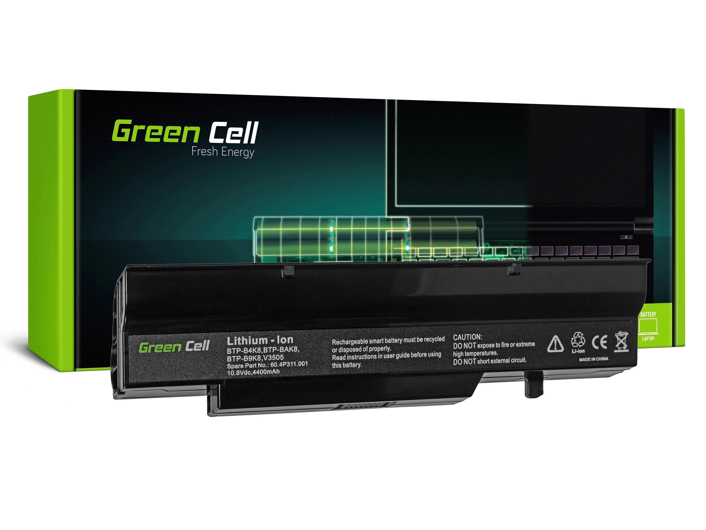 Green Cell Battery for Fujitsu-Siemens Esprimo V5505 V6505 / 11,1V 4400mAh