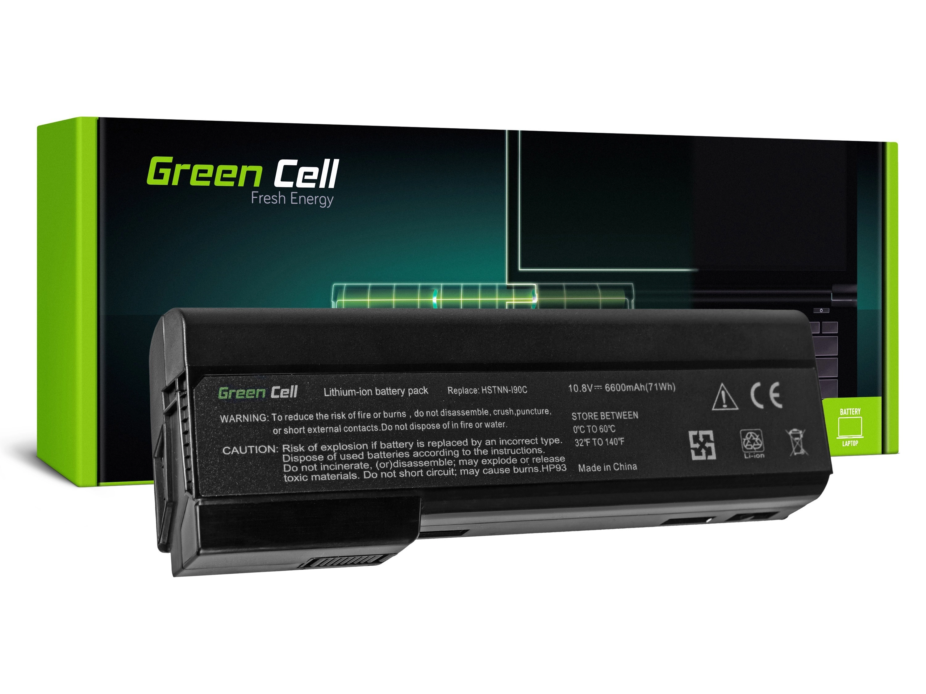 Bővített Green Cell Laptop akkumulátor HP EliteBook 8460p 8560p ProBook 6460b 6560b 6570b