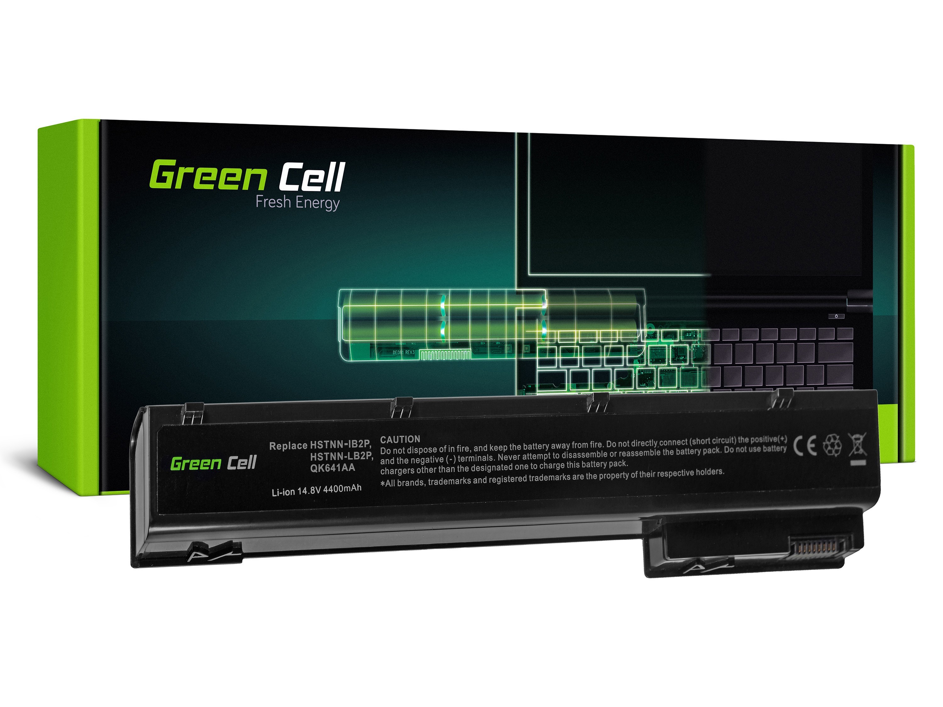 Green Cell Battery for HP EliteBook 8560w 8570w 8760w 8770w / 14,4V 4400mAh