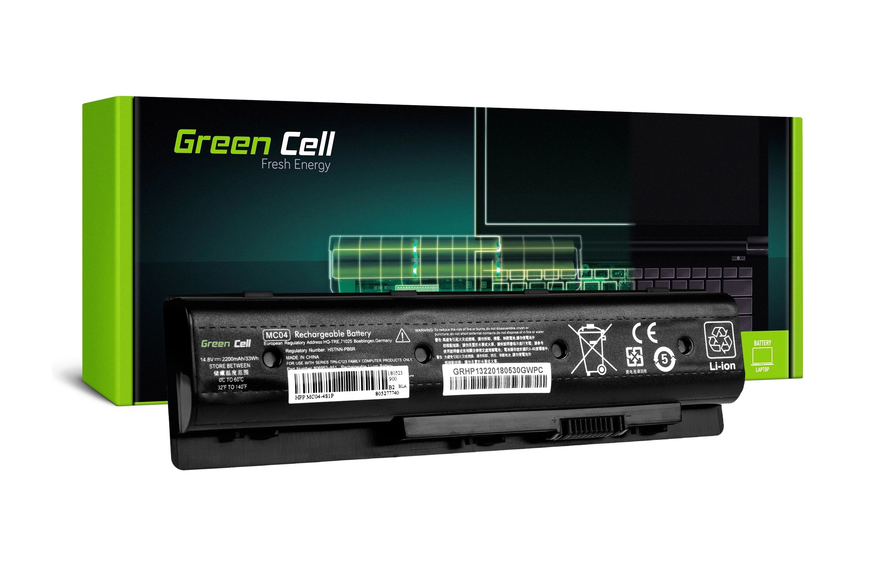 Green Cell Battery for HP Envy M7 17 17T / 14,4V 2200mAh