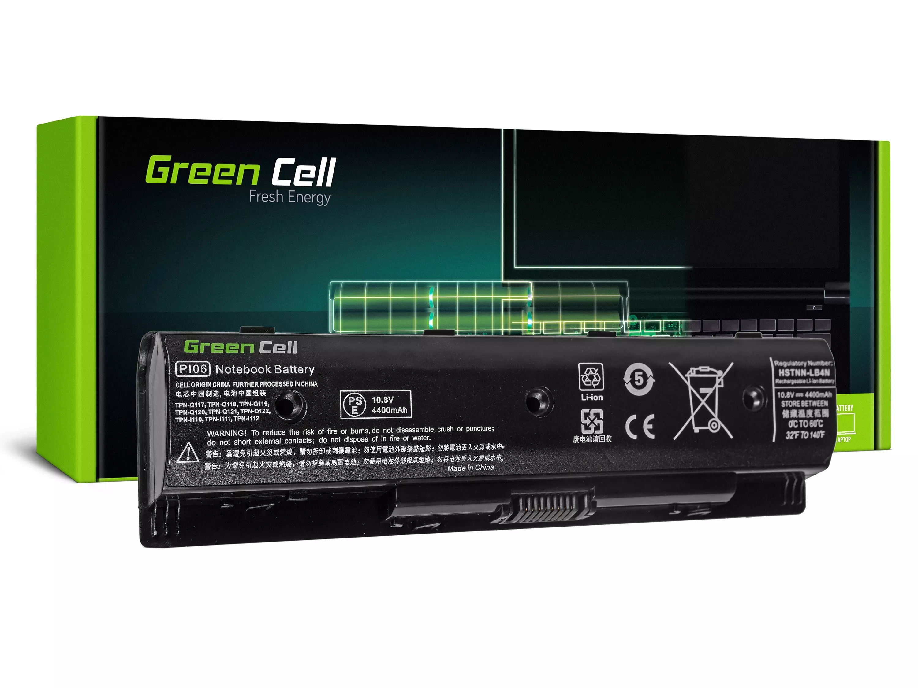 Green Cell Baterie laptop PI06 HP Pavilion 14 15 17 Envy 15 17