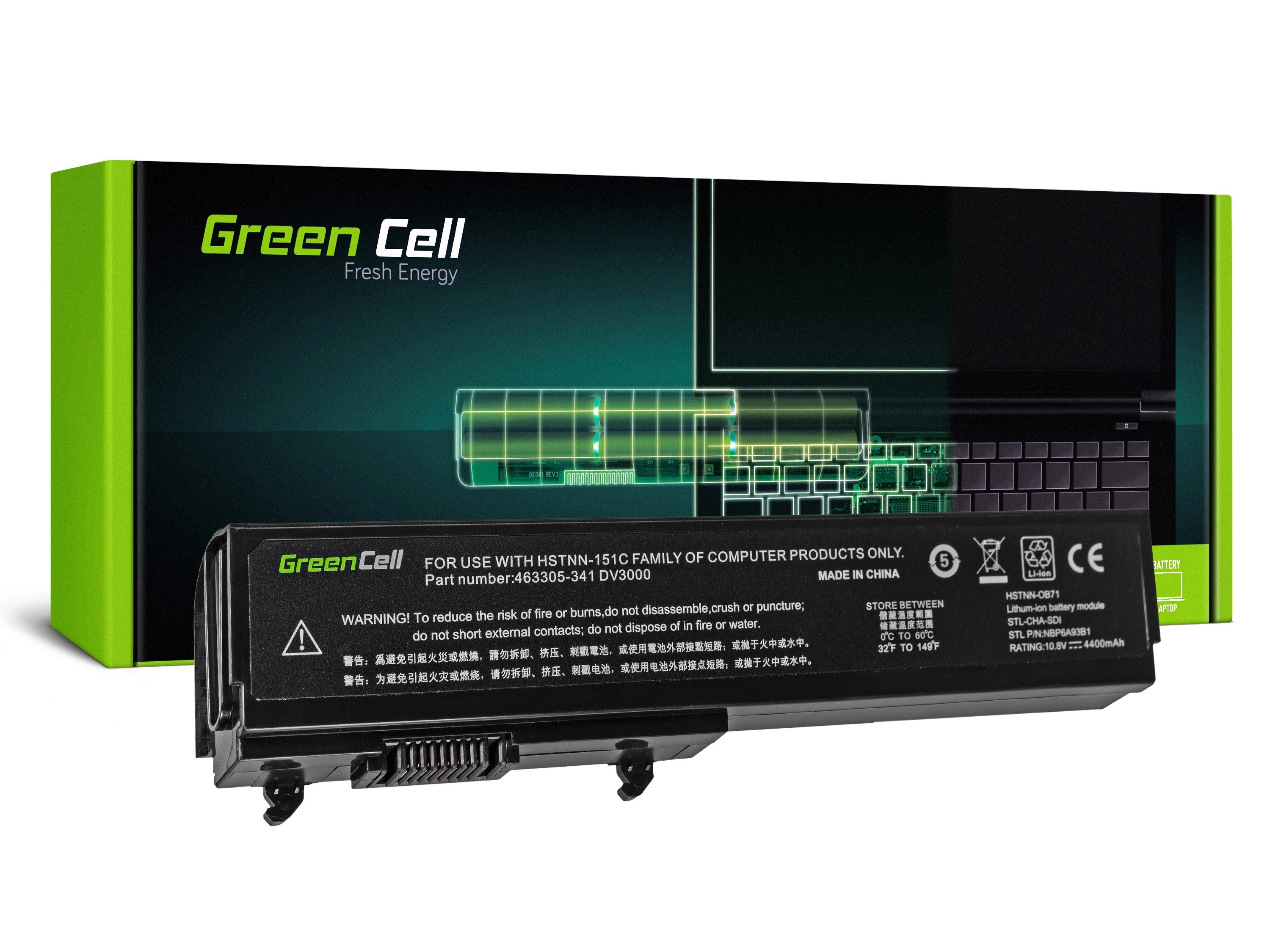 Green Cell Laptop akkumulátor HP Pavilion dv3000 CTO dv3500t CTO dv3600t CTO