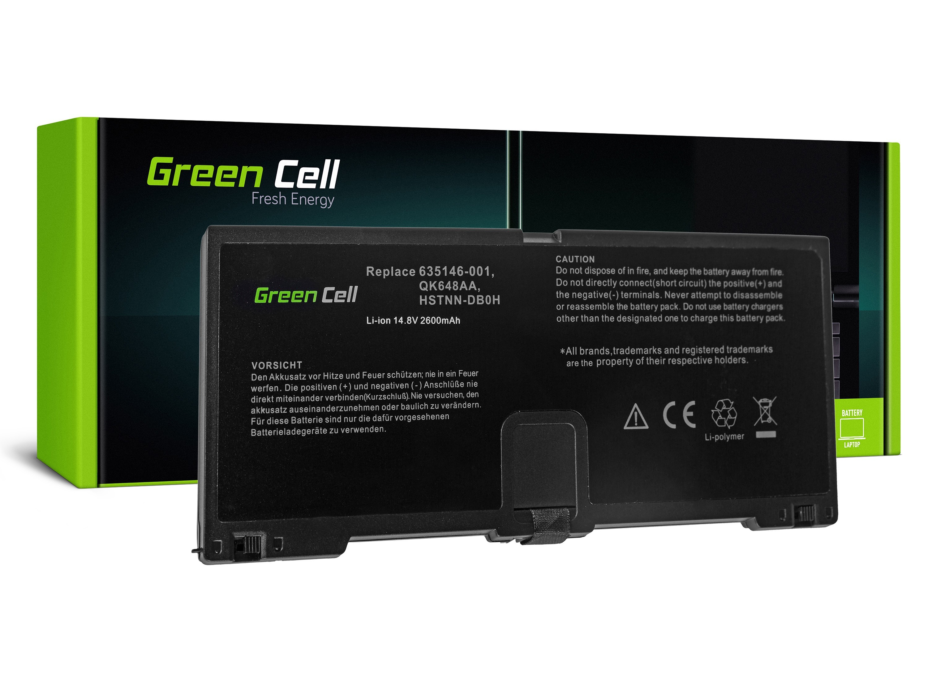 Green Cell Battery for HP ProBook 5330m 14.8V / 14,4V 2600mAh