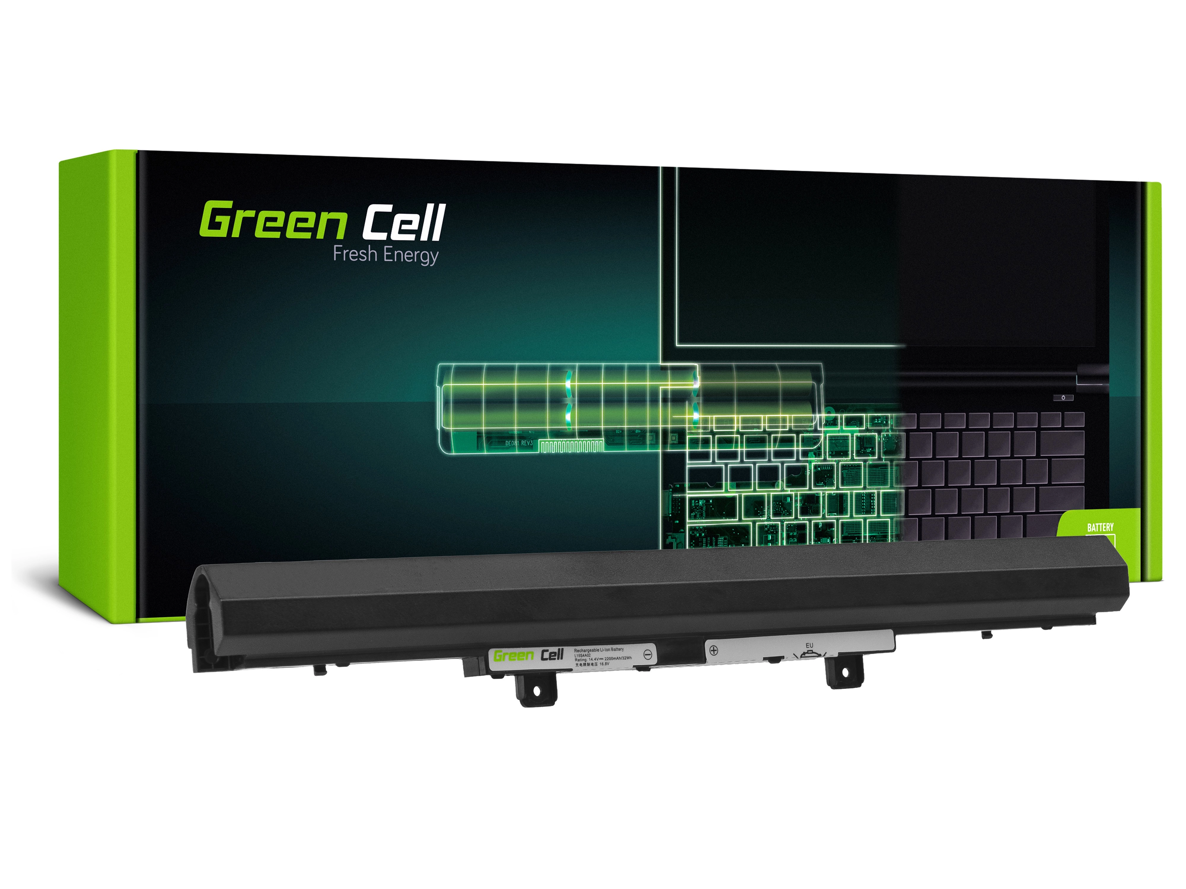 Green Cell Battery for Lenovo Ideapad 310 310-15 510 510-15 / 2200 mAh 14.4V