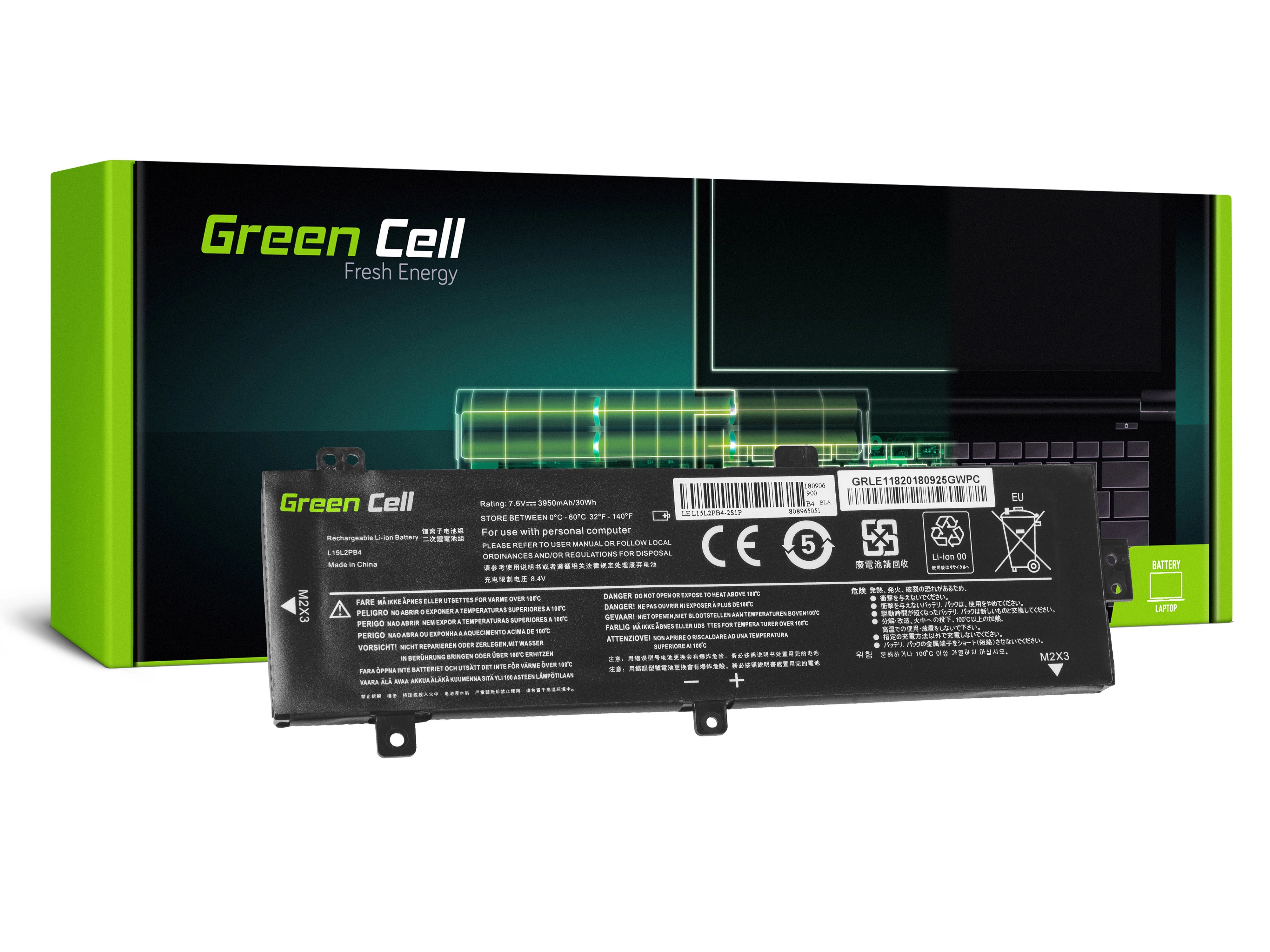 Green Cell Batéria pre notebook L15C2PB3 L15L2PB4 L15M2PB3 L15S2TB0 Lenovo Ideapad 310-15IAP 310-15IKB 310-15IKB 510-15IKB 510-15IKB 510-15IKB 510-15ISK