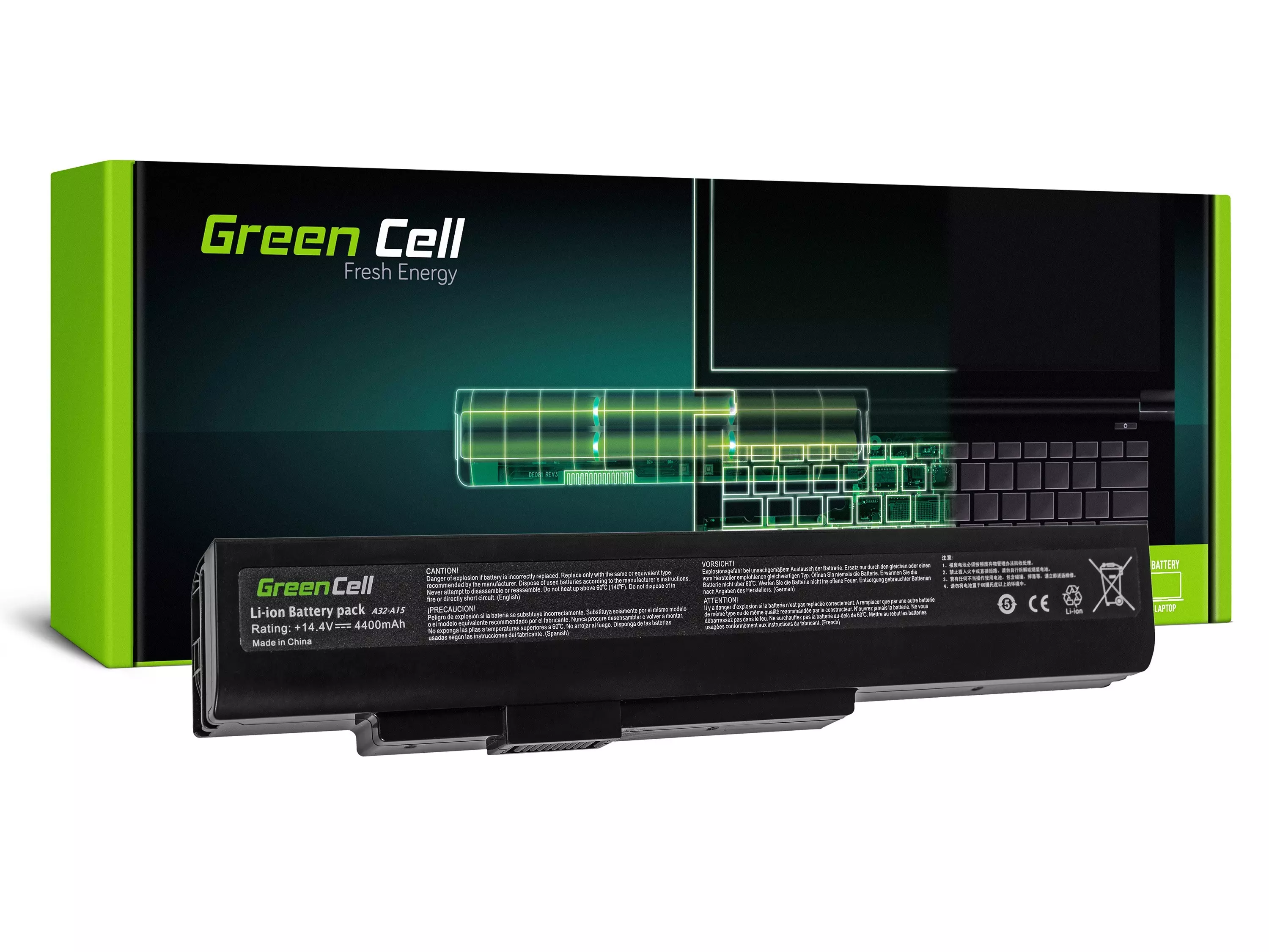 Green Cell Laptop akkumulátor MSI A6400 CR640 CX640 MS-16Y1