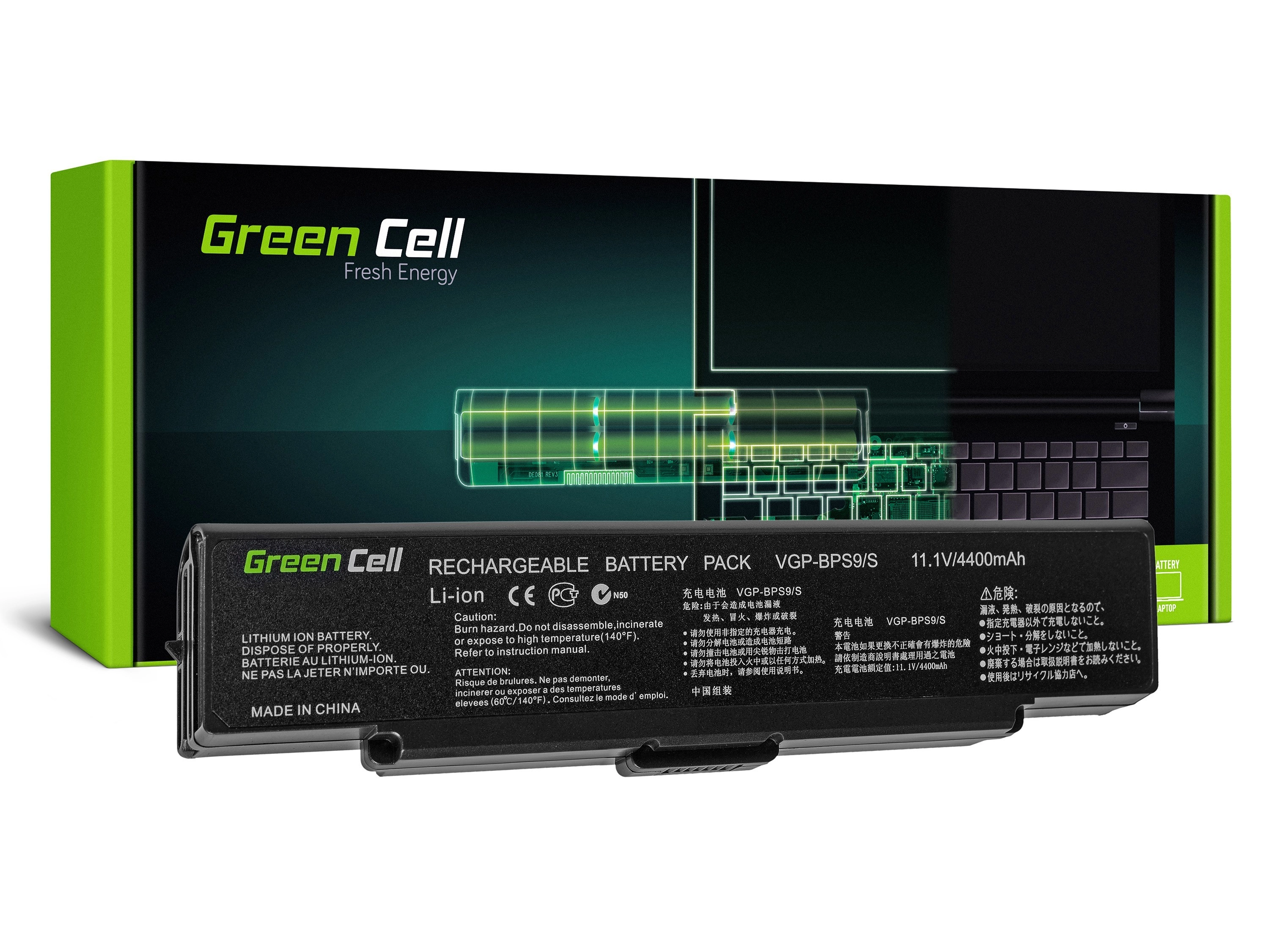 Green Cell Laptop akkumulátor Sony VAIO VGN-AR570 CTO VGN-AR670 CTO VGN-AR770 CTO
