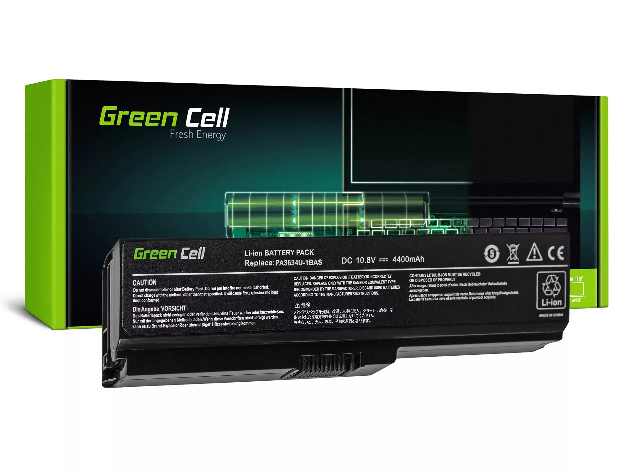 Green Cell Laptop akkumulátor Toshiba Satellite C650 C650D C660 C660D L650D L655 L750