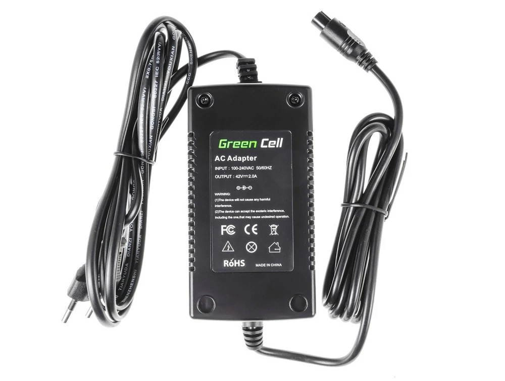 Green Cell Elektromos kerékpár akkumulátor Töltő 42V 2A (3 pin) 36V