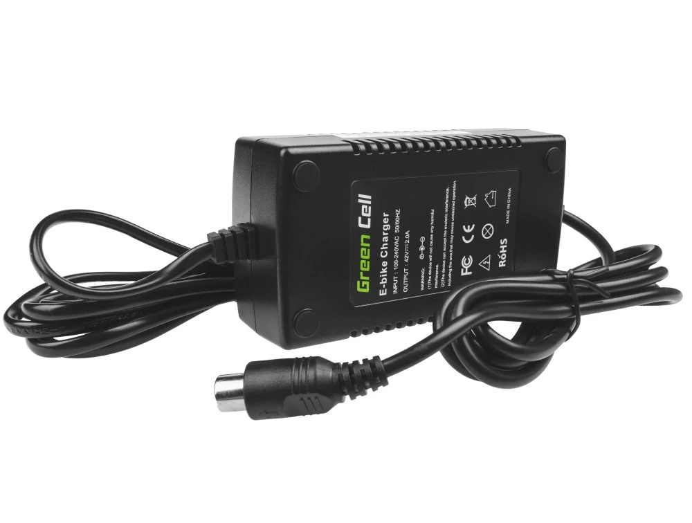 Green Cell 36V Elektromos kerékpár töltő 42V 2A (RCA) akkumulátorhoz