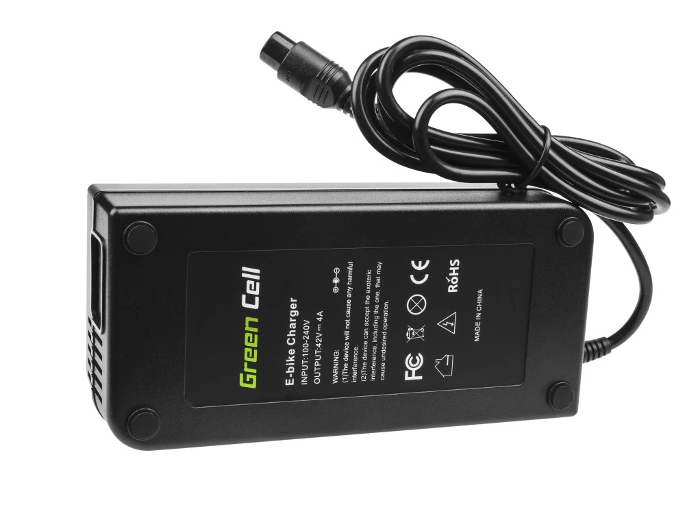 Green Cell 36V Elektromos kerékpár töltő 42V 4A (3 pin) akkumulátorhoz
