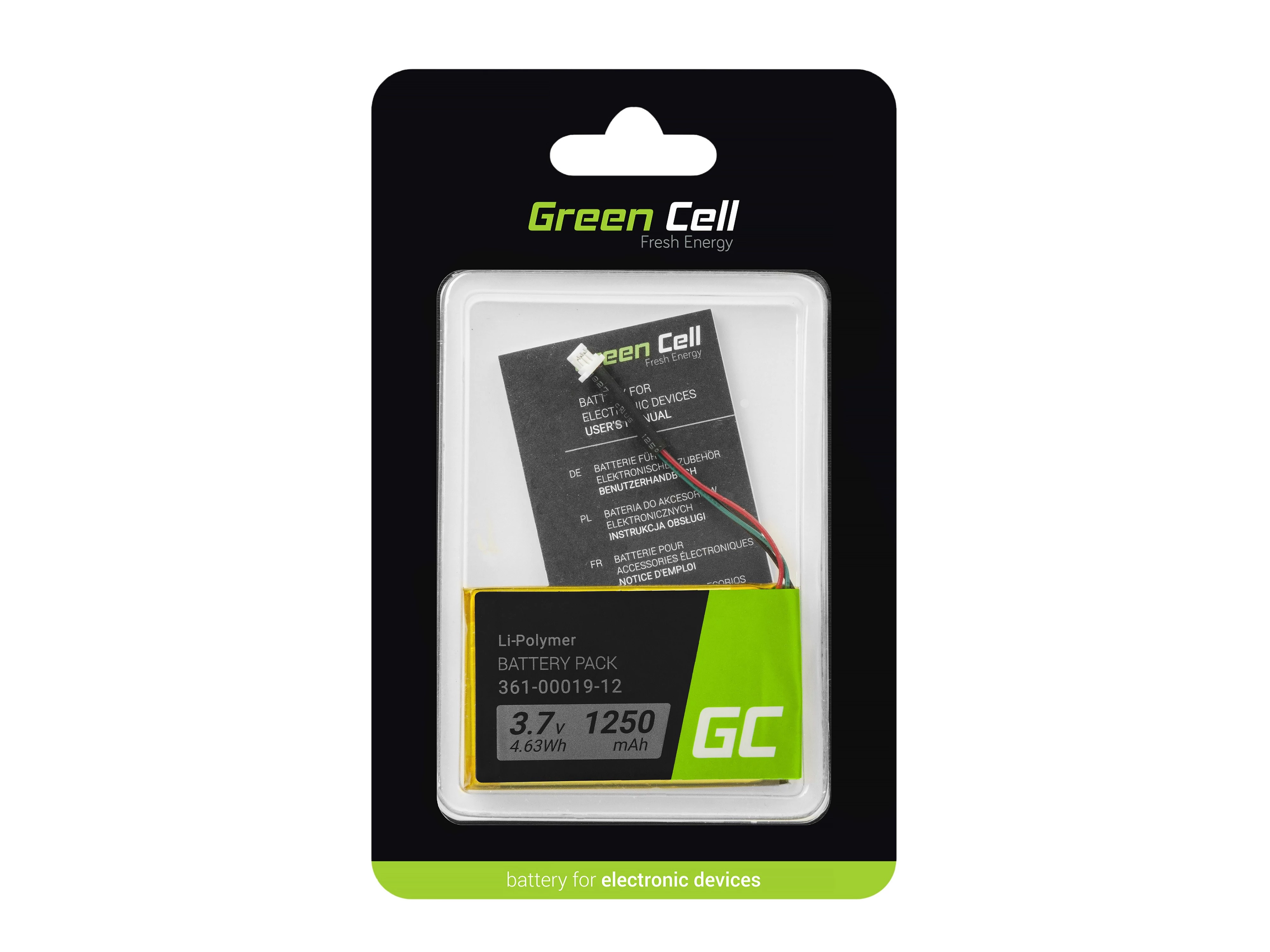 Green Cell GPS akkumulátor 361-00019-11 361-00019-16 Garmin Edge 605 705 Nuvi 200 285WT 710 1300 1350T